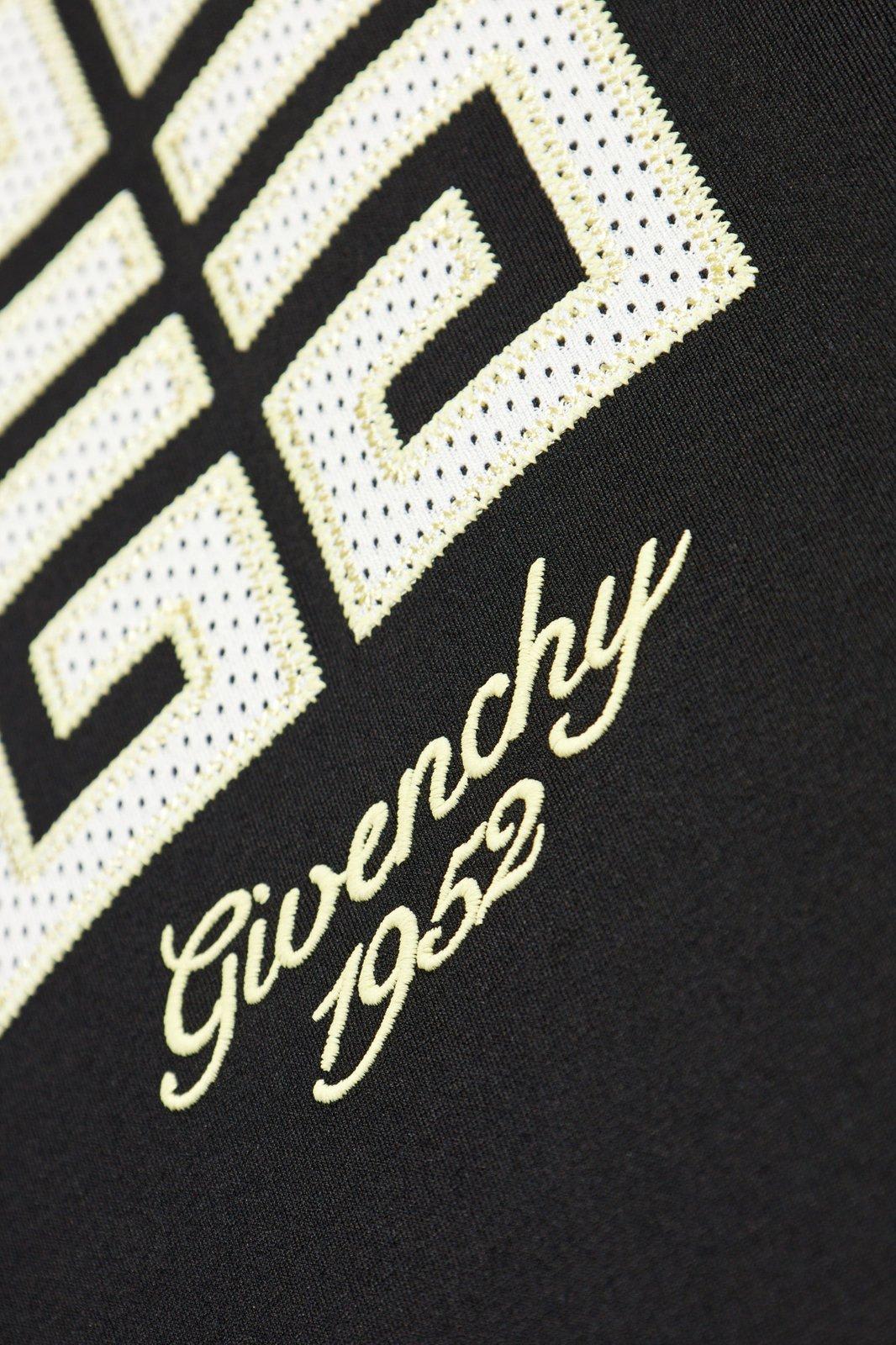 Shop Givenchy 4g Embroidered Crewneck T-shirt In Black