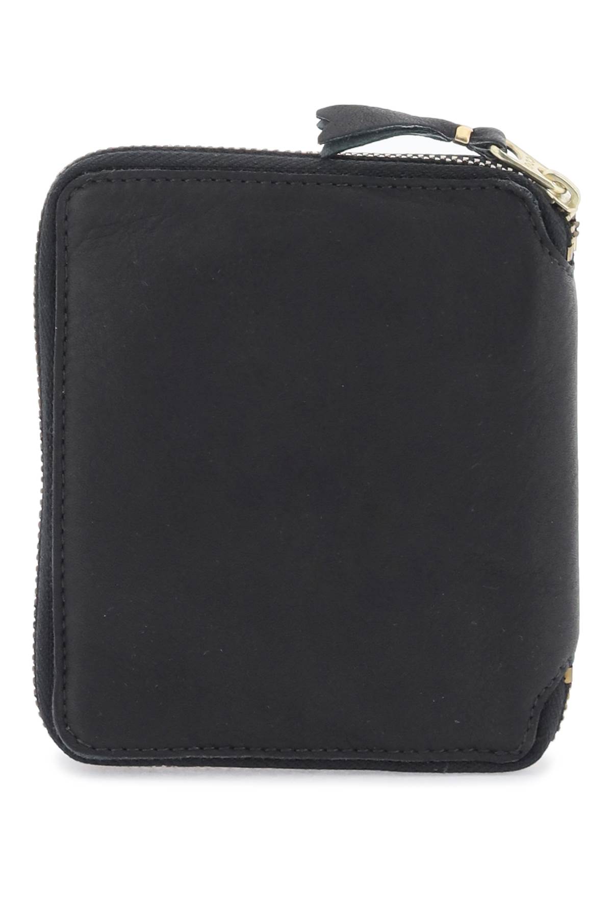Shop Comme Des Garçons Washed Leather Zip-around Wallet In Black (black)