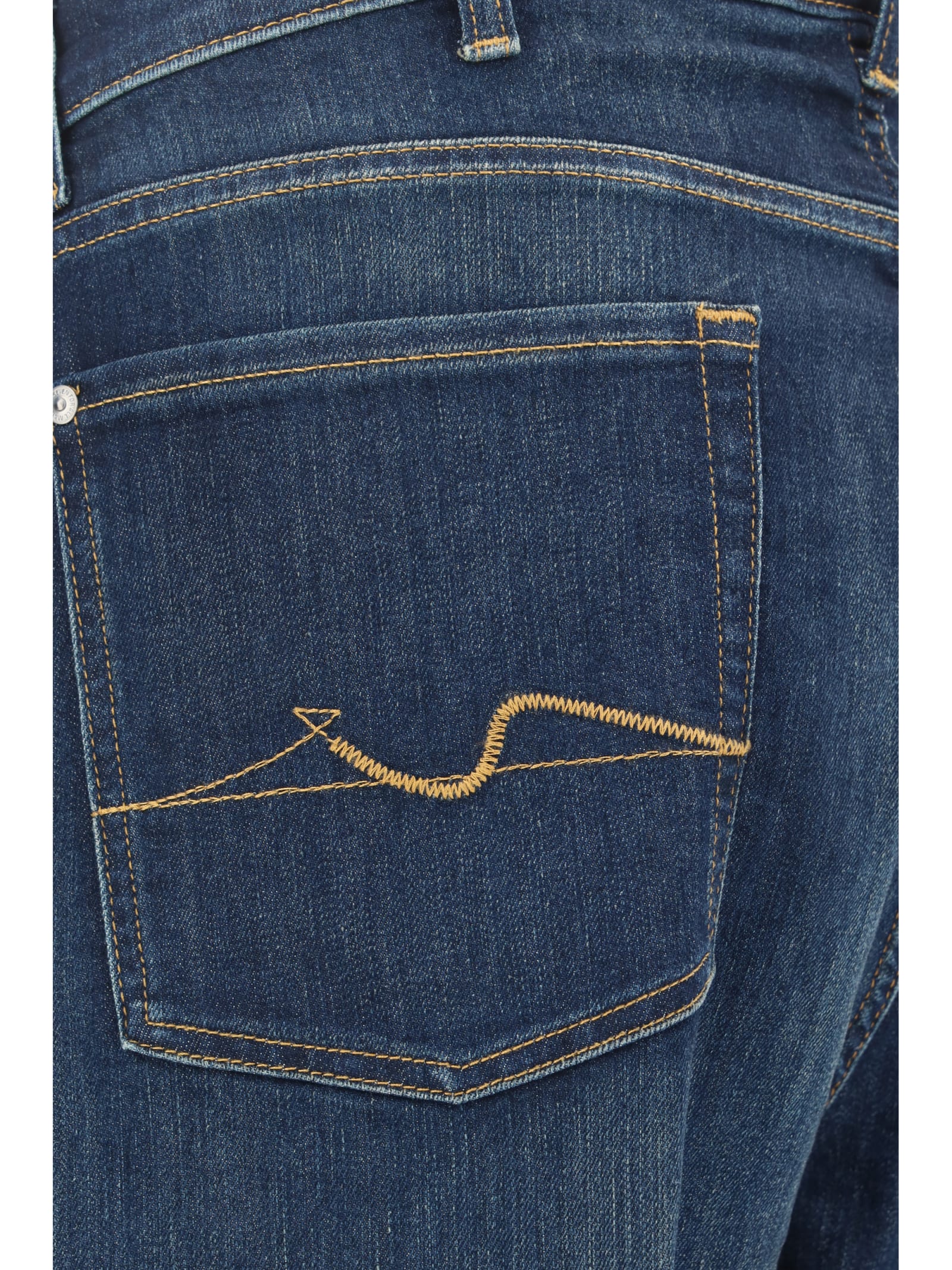 Shop 7 For All Mankind Slimmy Sirocco Jeans In Dark Blue