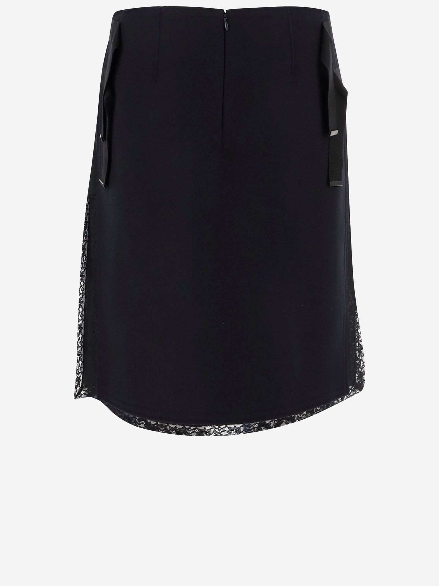 N°21 MIDI SKIRT WITH LACE FINISH 