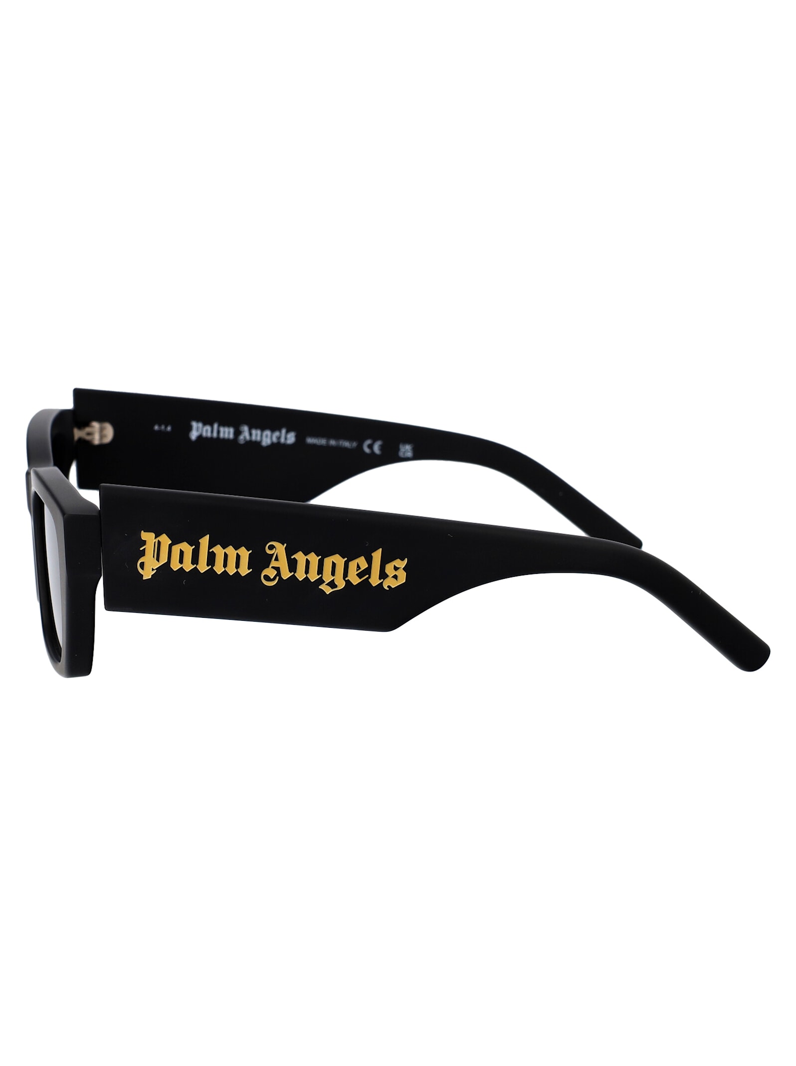 Shop Palm Angels Palm Sunglasses In 1407 Matt Black