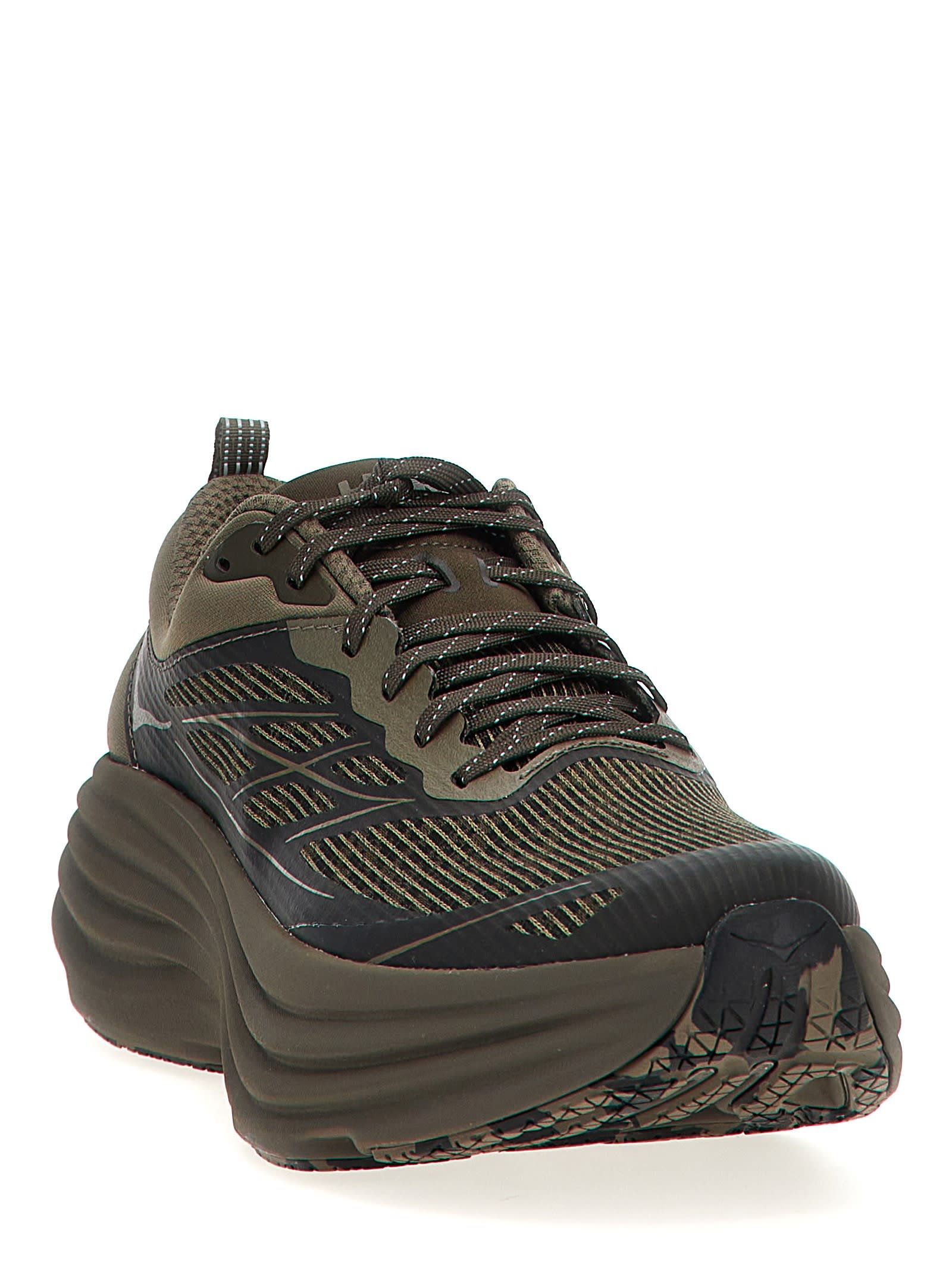 Shop Hoka Bondi 8 Ts Caged Sneakers In Brown