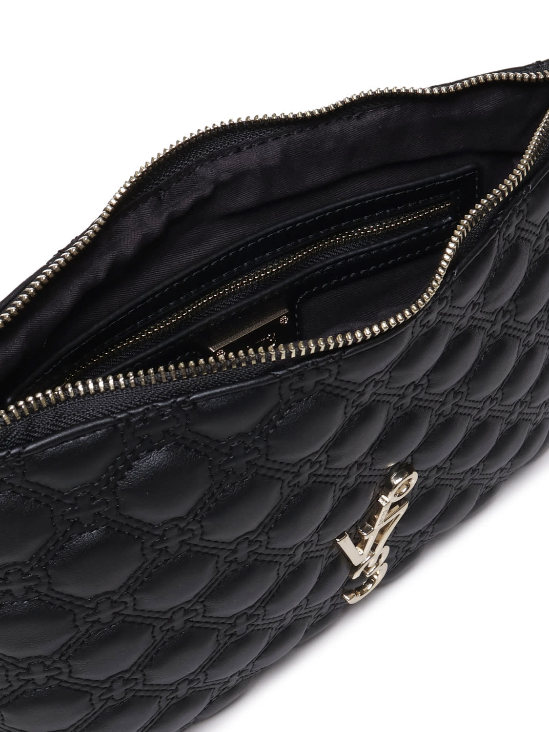 Shop V73 Eva Quilted Shoulder Bag In Black