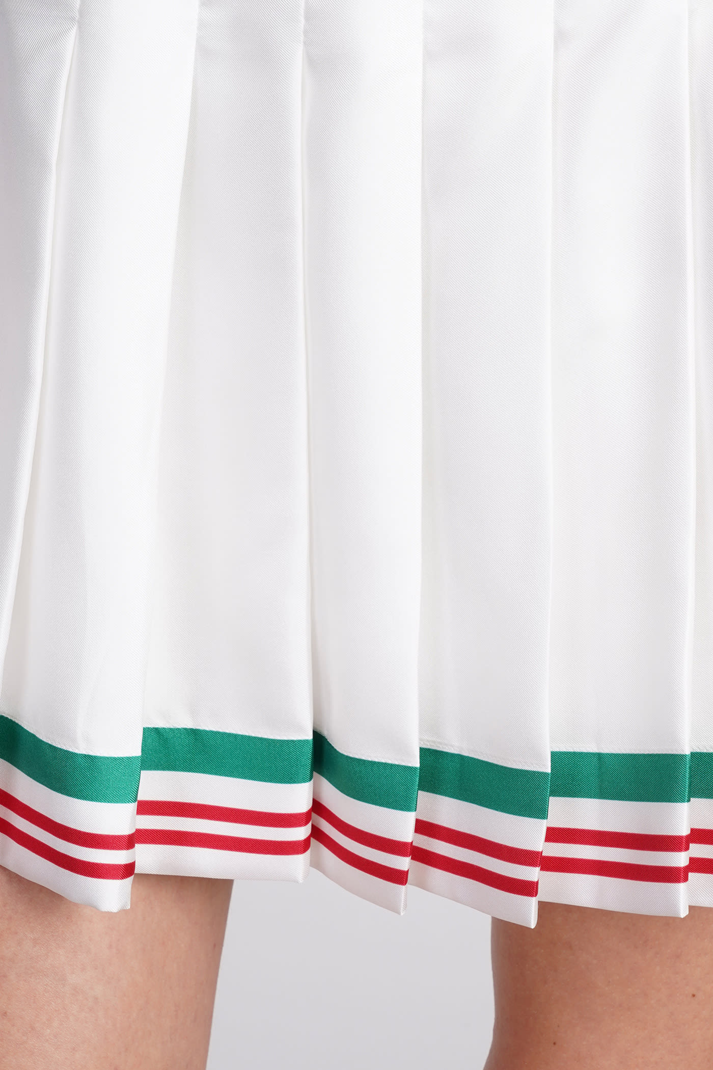 Shop Casablanca Skirt In White Silk