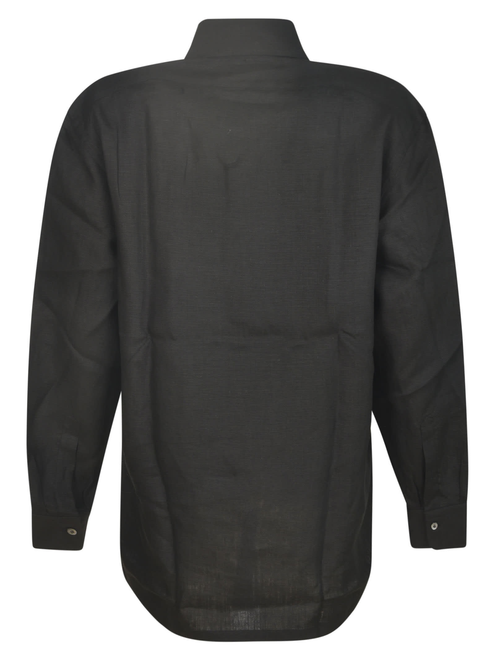 Shop Setchu Scarfed Shirt In Black