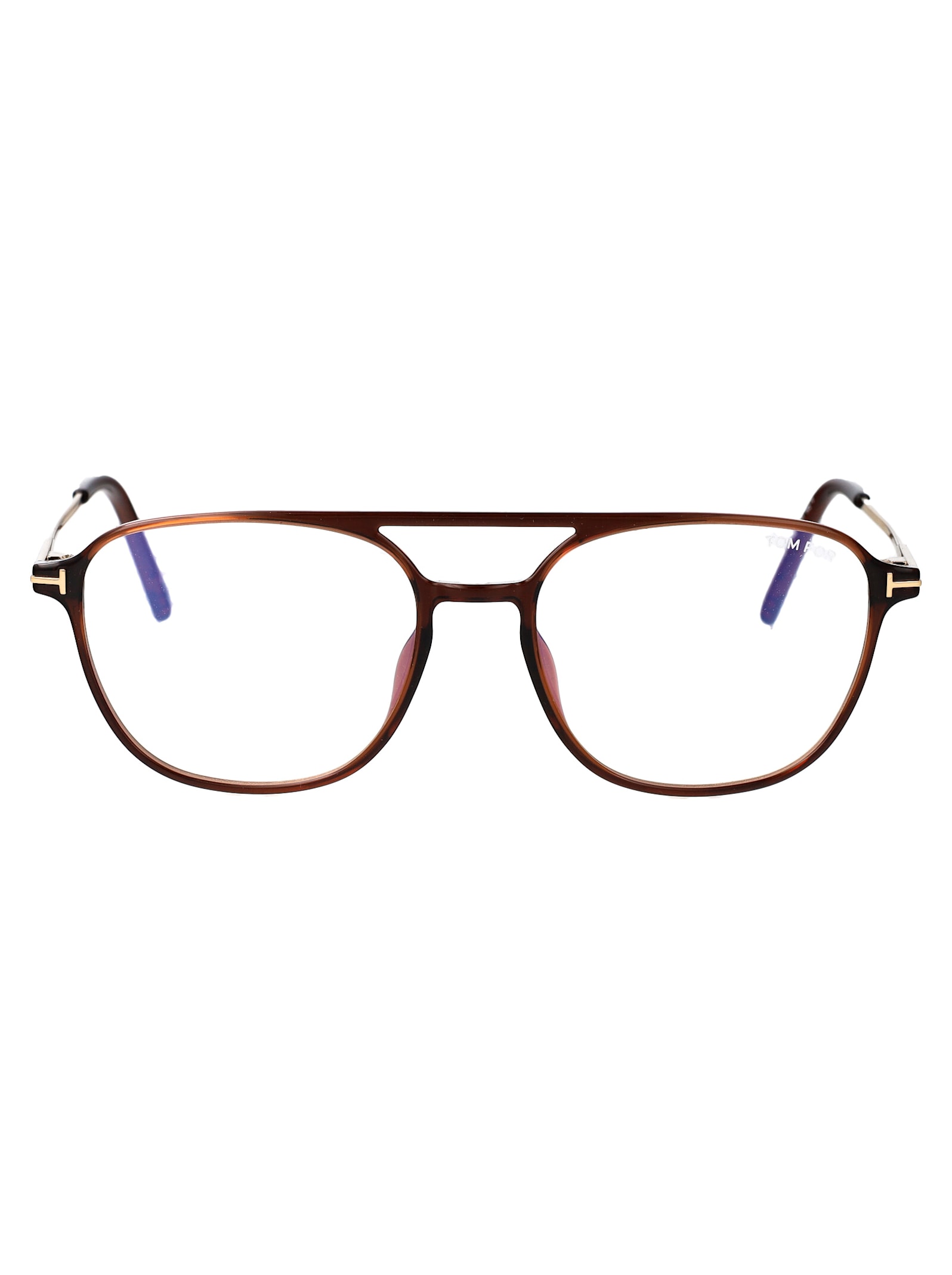 Tom Ford Ft5874-b Glasses In 048 Marrone Scuro Luc