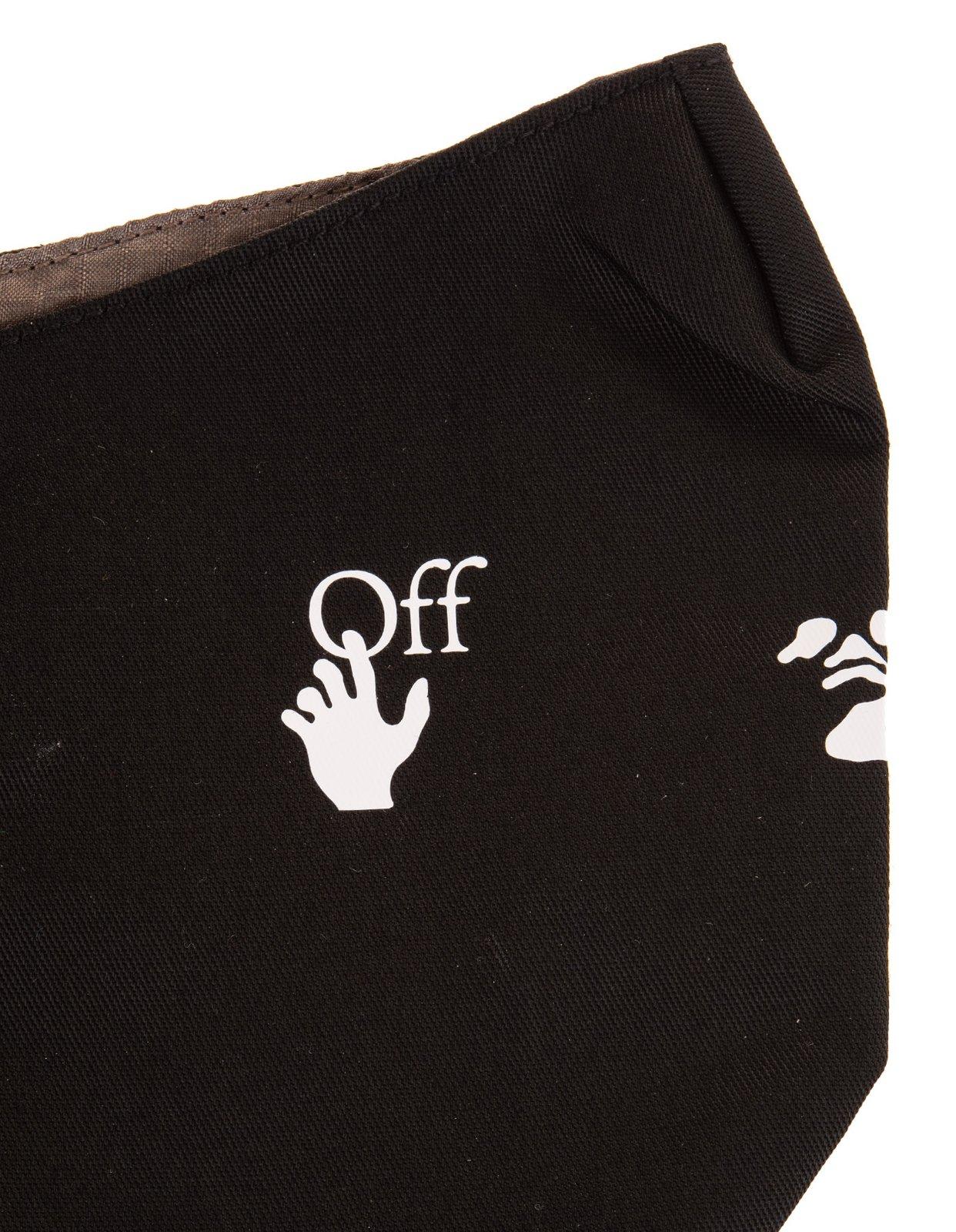 Shop Off-white Hands Off Logo Face Mask In Black