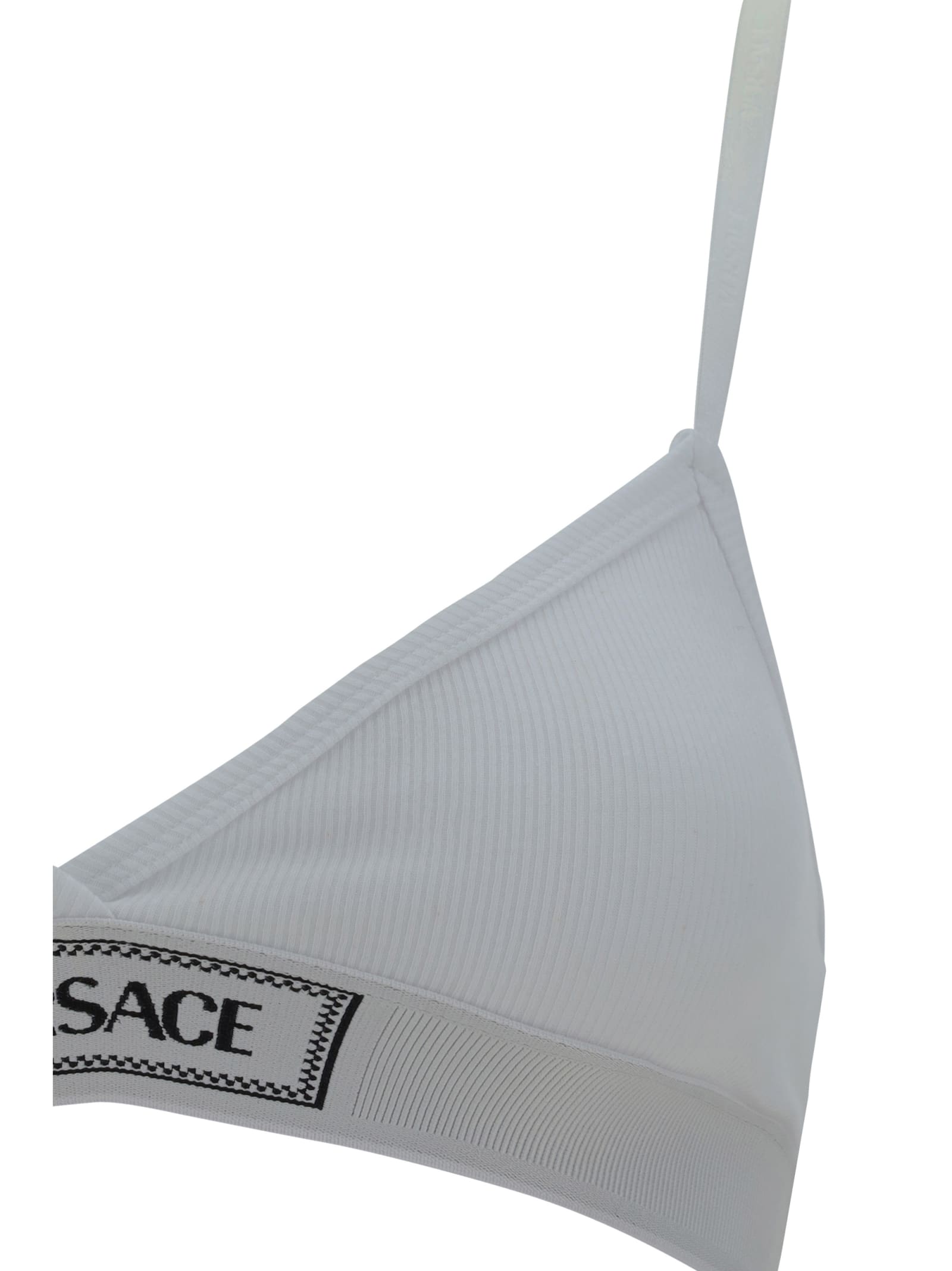 Shop Versace Underwear Top In White (white)