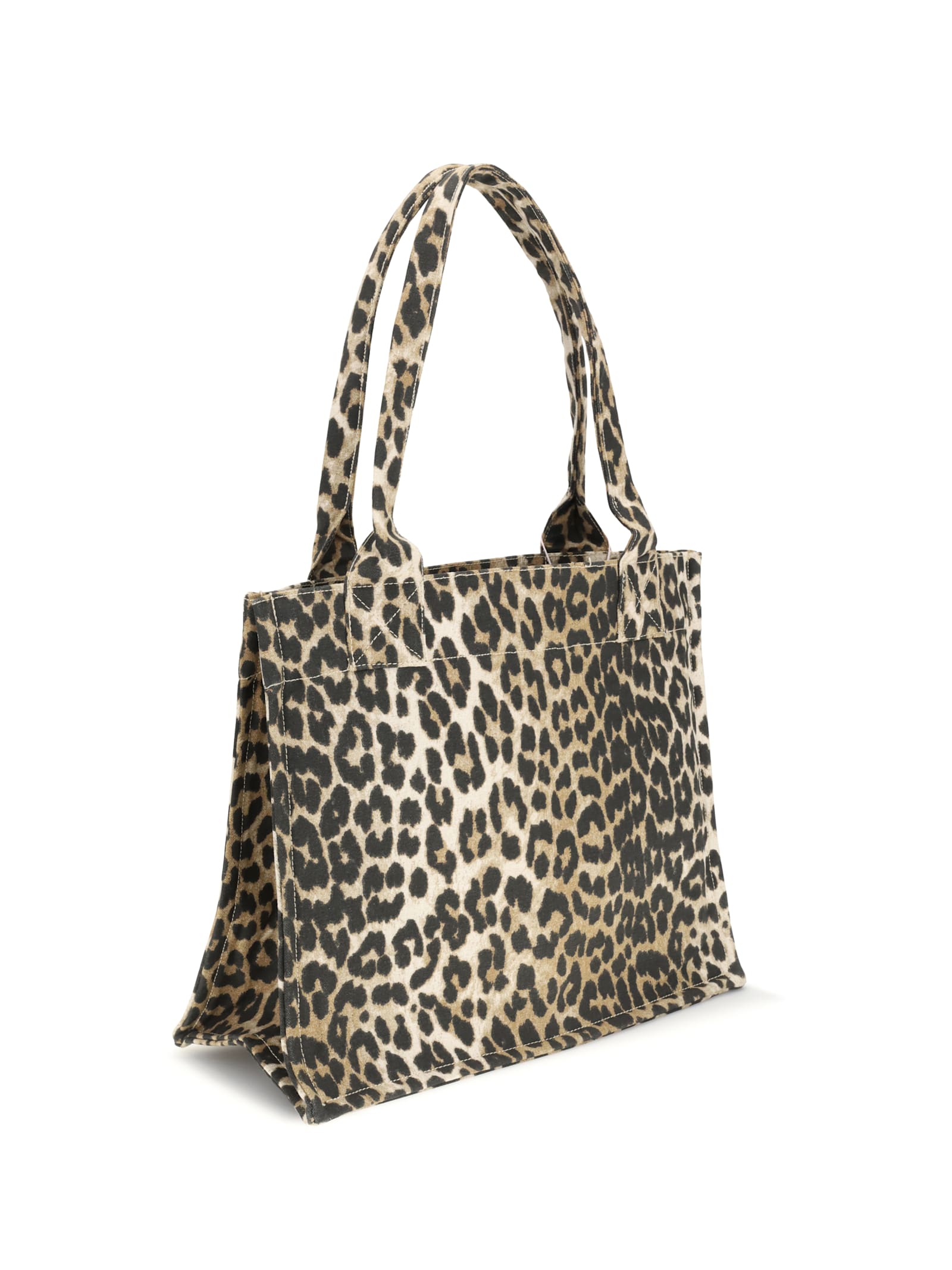 Ganni Leopard Print Tote Bag