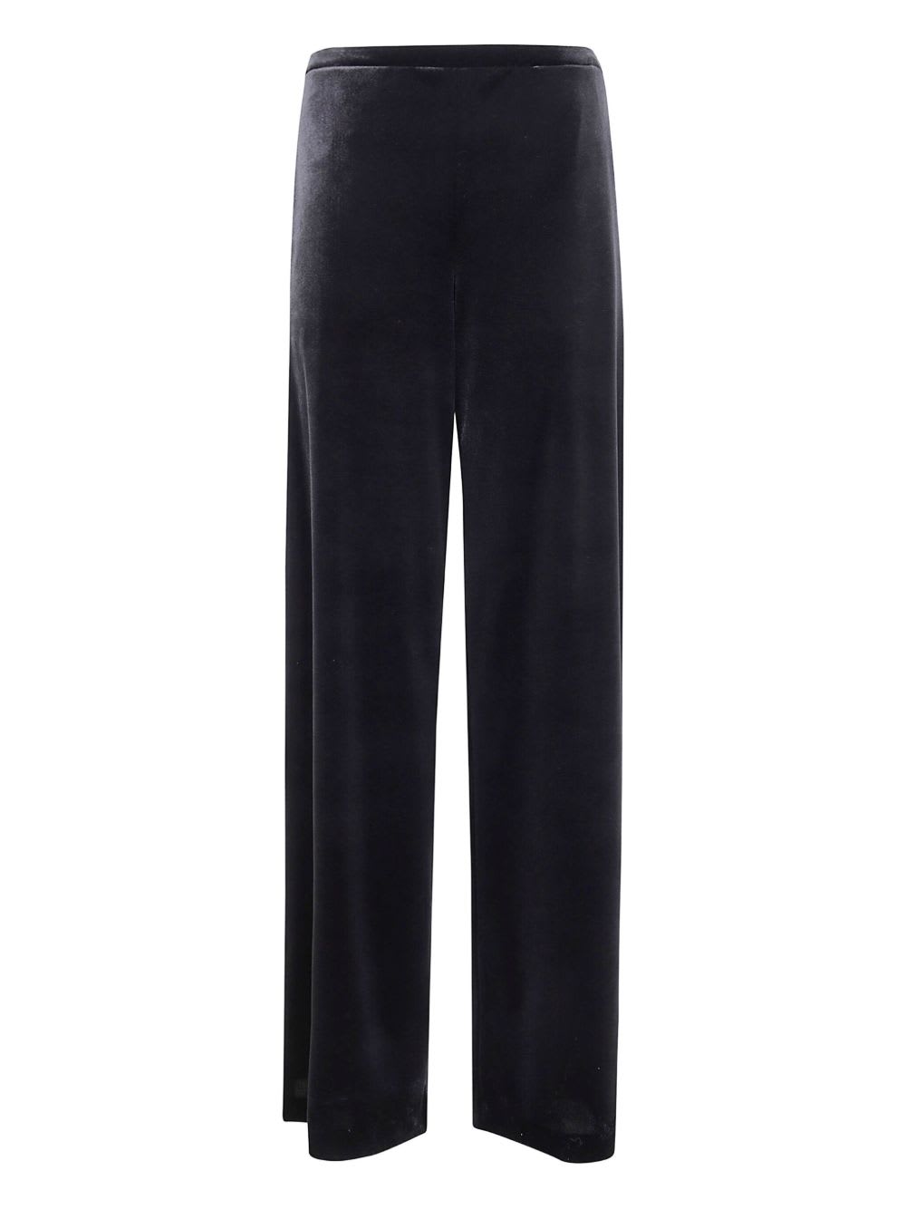 Emporio Armani Velvet Trousers In Black
