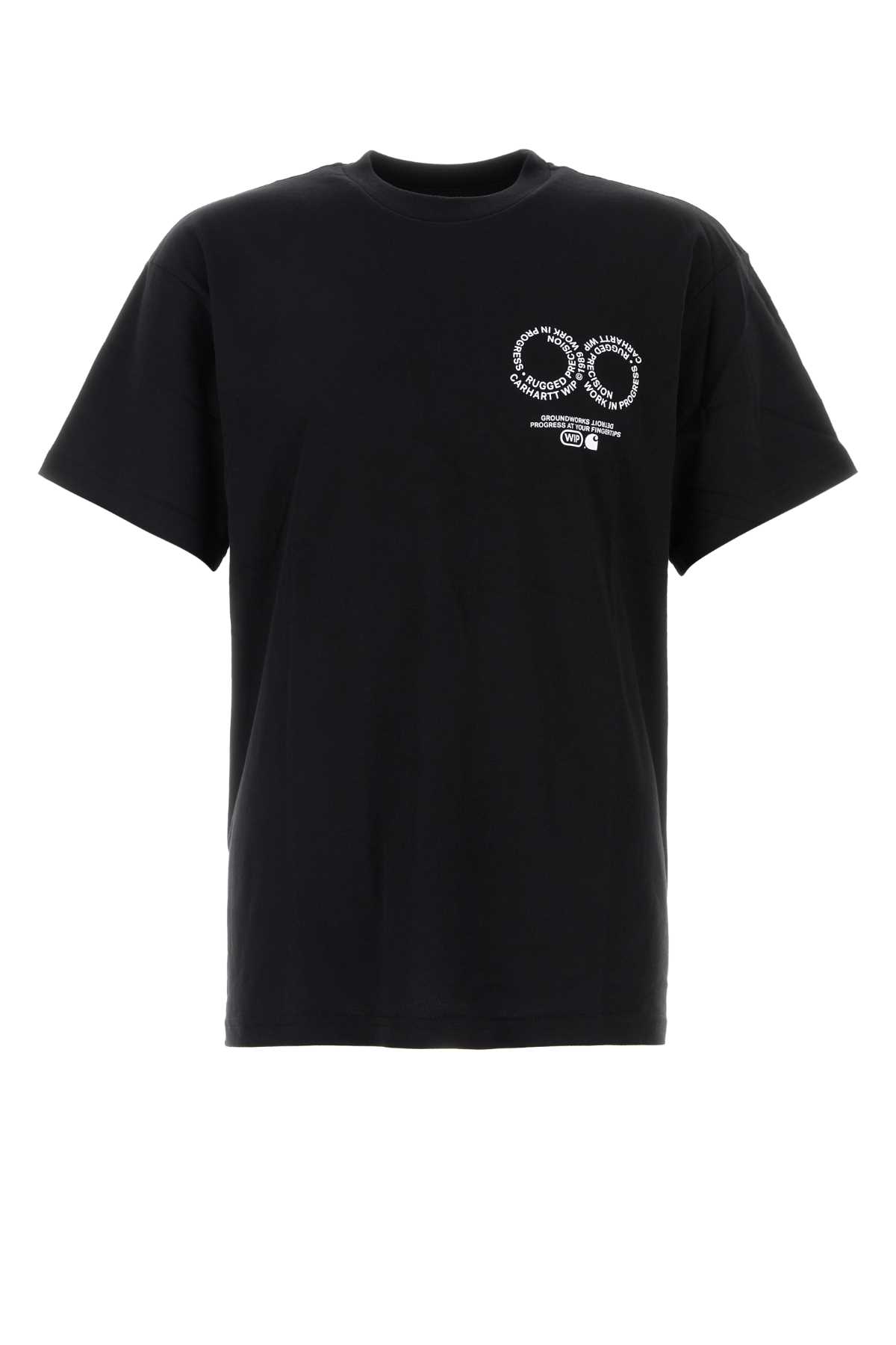 Black Cotton S/s Rotation T-shirt