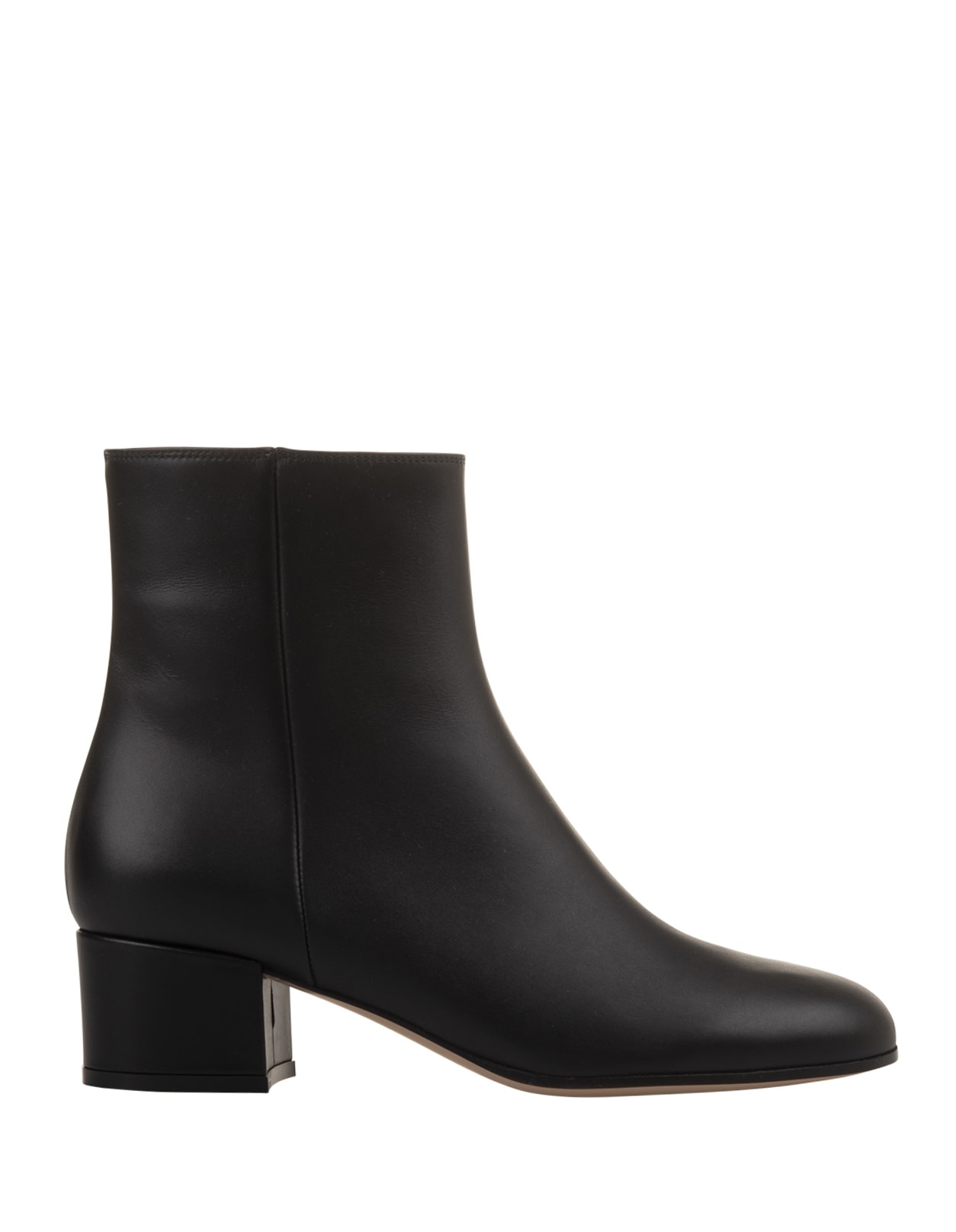Gianvito Rossi Santiago Leather Zip-fastening Boots In Black