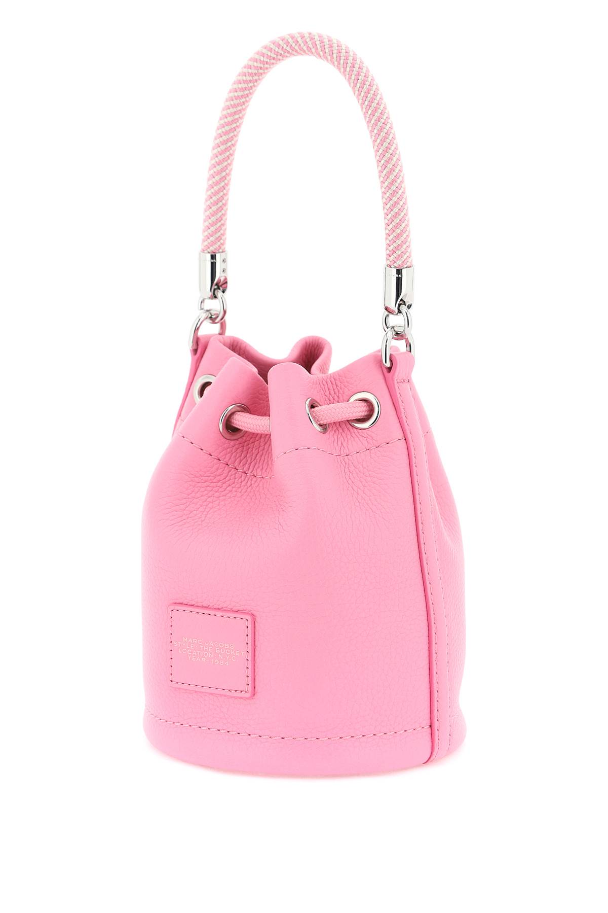 Shop Marc Jacobs The Leather Mini Bucket Bag In Pink