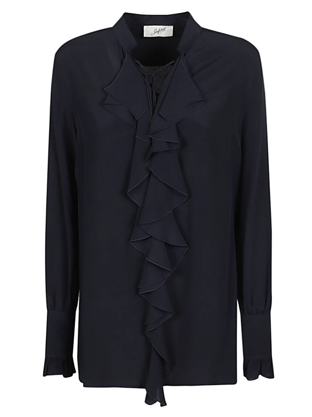 The Seafarer Milly Ruched Shirt In Blue