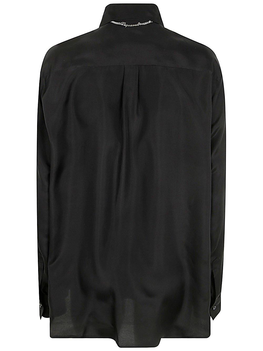 Shop Dsquared2 Dean Night Maxi Shirt In Black