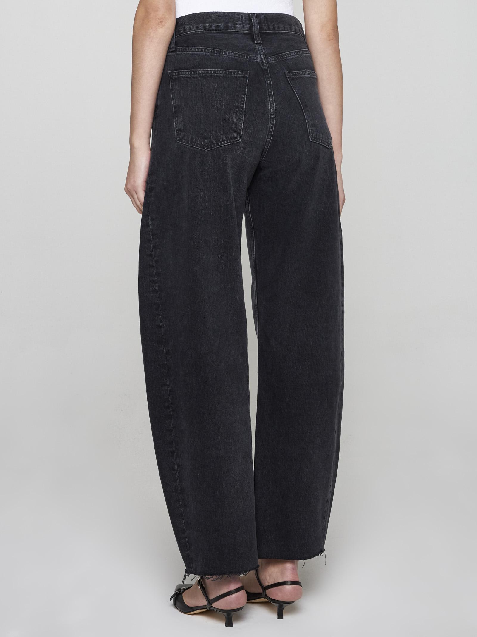 Shop Agolde Luna Pieced Jeans In Black