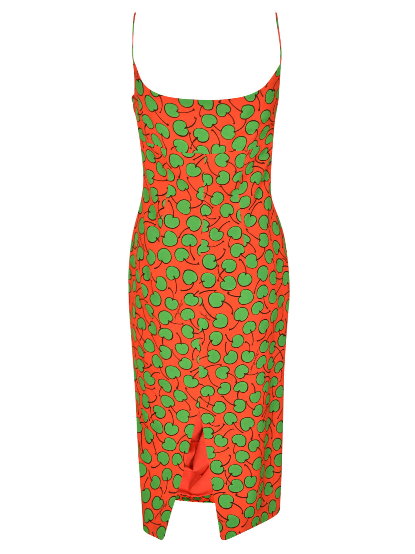 Shop Moschino Cherry Monogram Print Dress