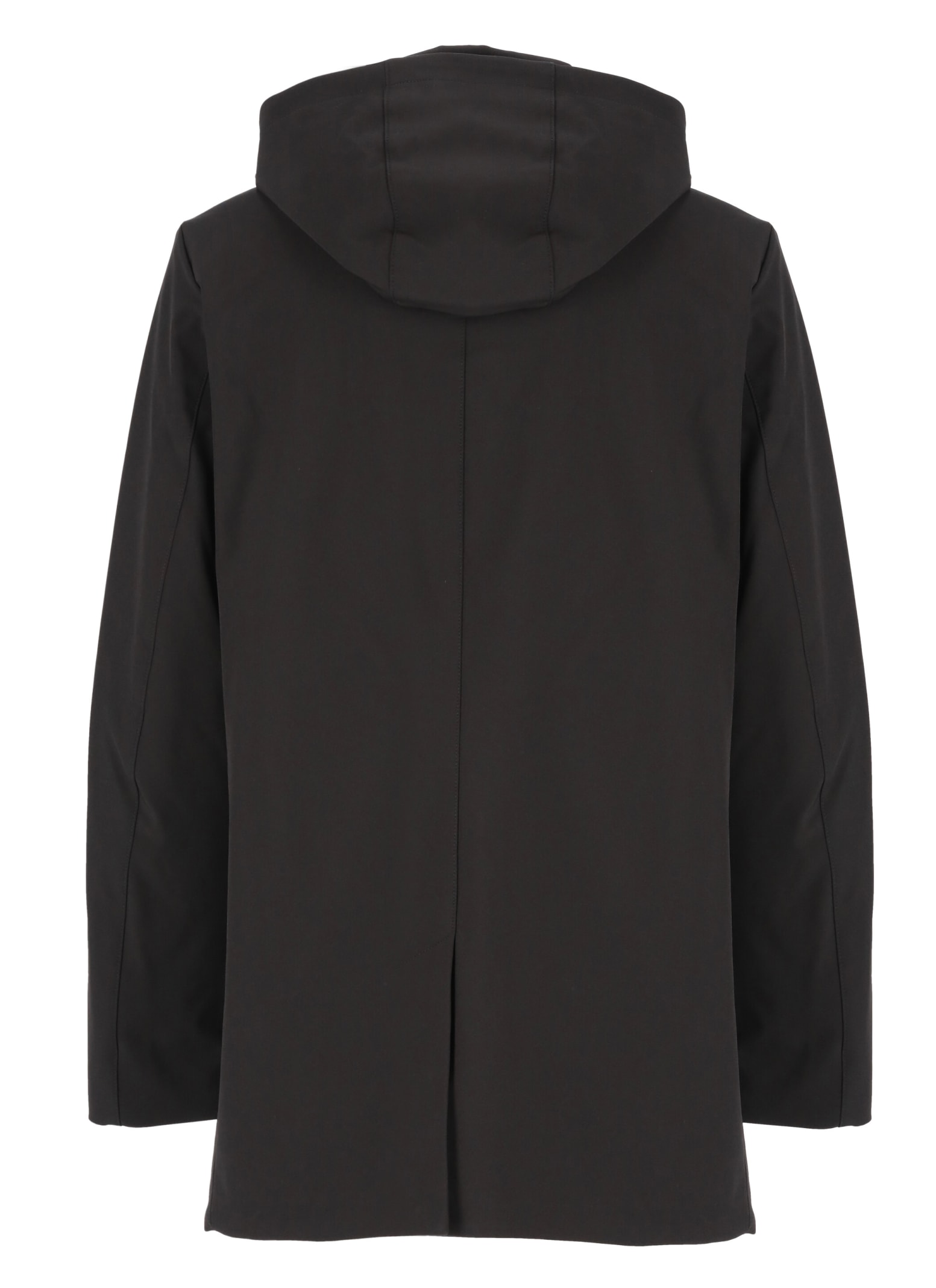 Shop Woolrich Barrow Mac Soft Coat In Black