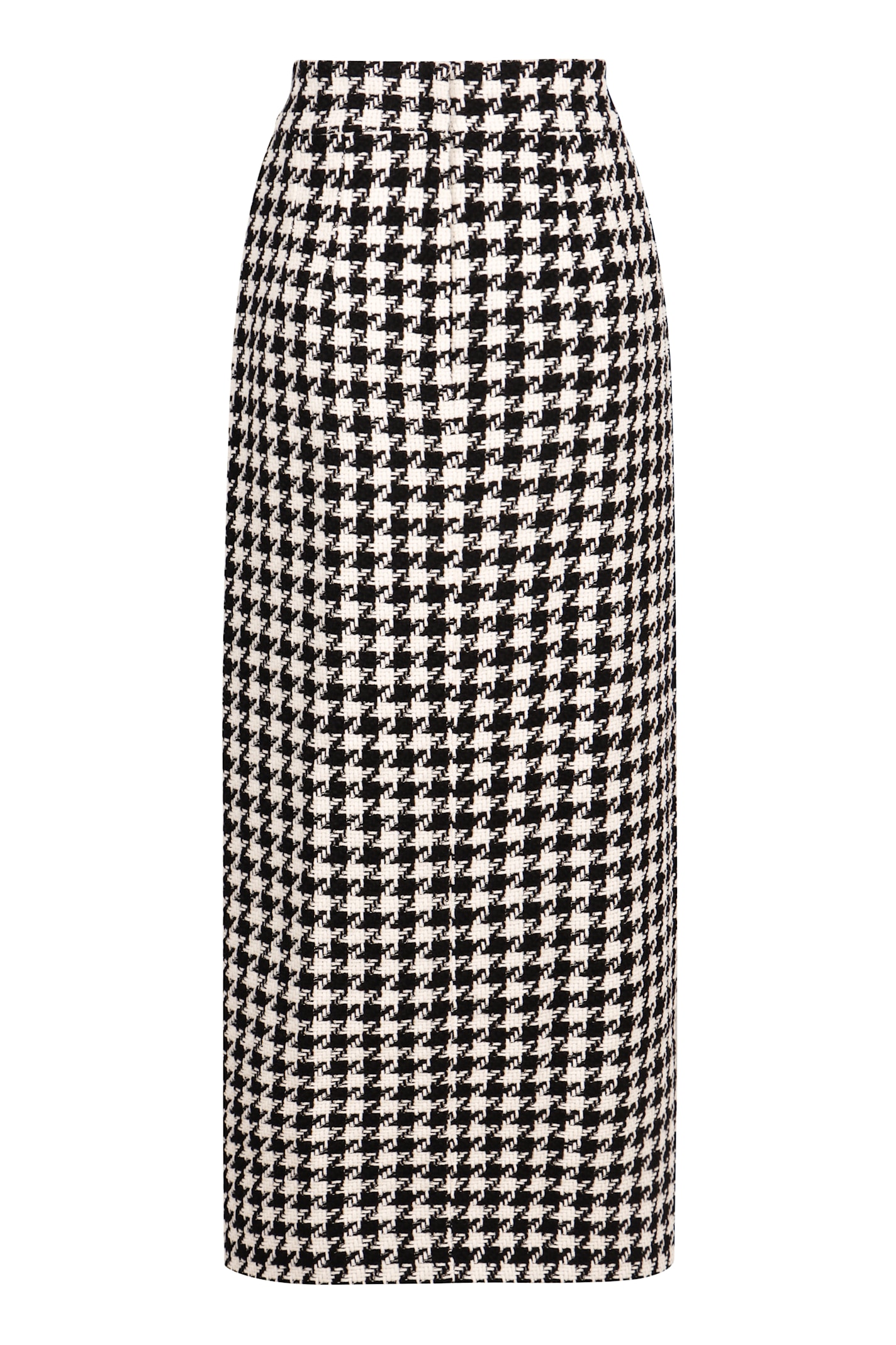 Shop Dolce & Gabbana Houndstooth Skirt In White