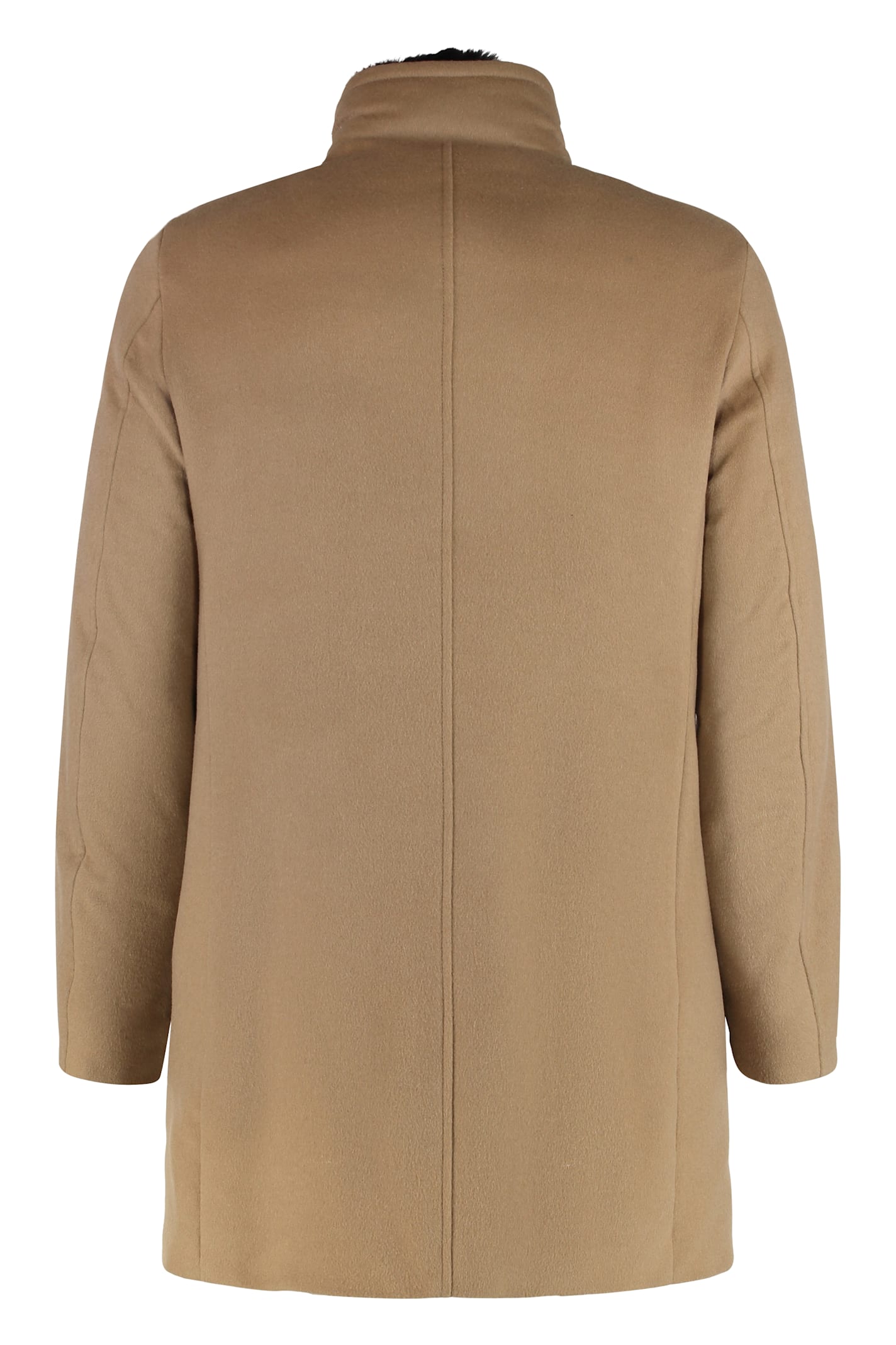 Moorer Bond Padded Wool-blend Coat In Brown