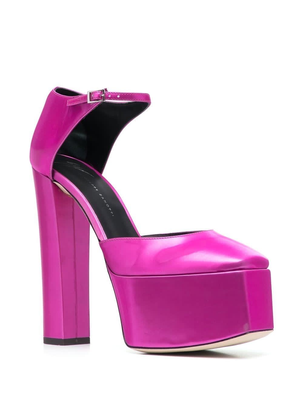 Giuseppe Zanotti Leather Plateau Pumps In Pink
