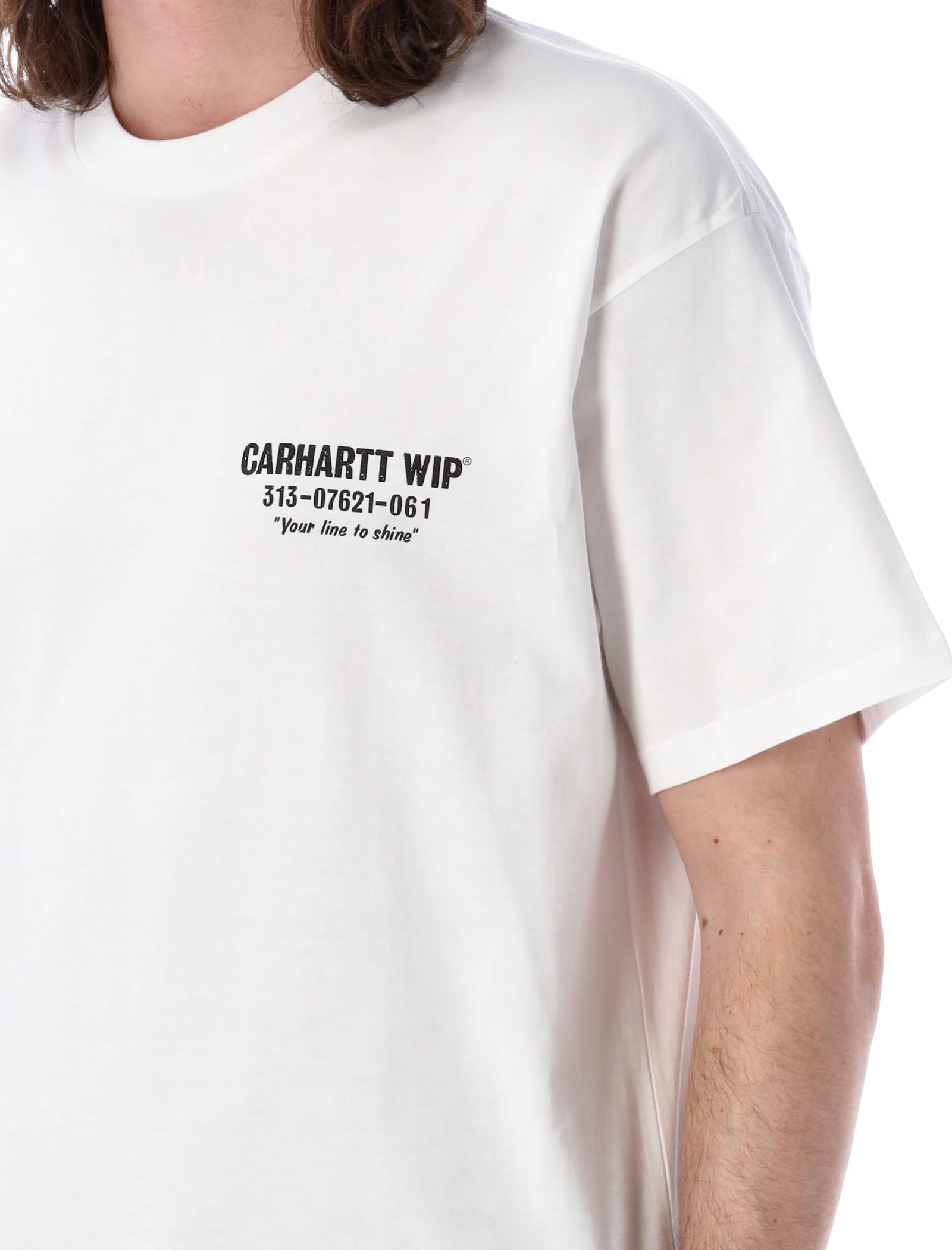 Shop Carhartt S/s Less Troubles T-shirt In White
