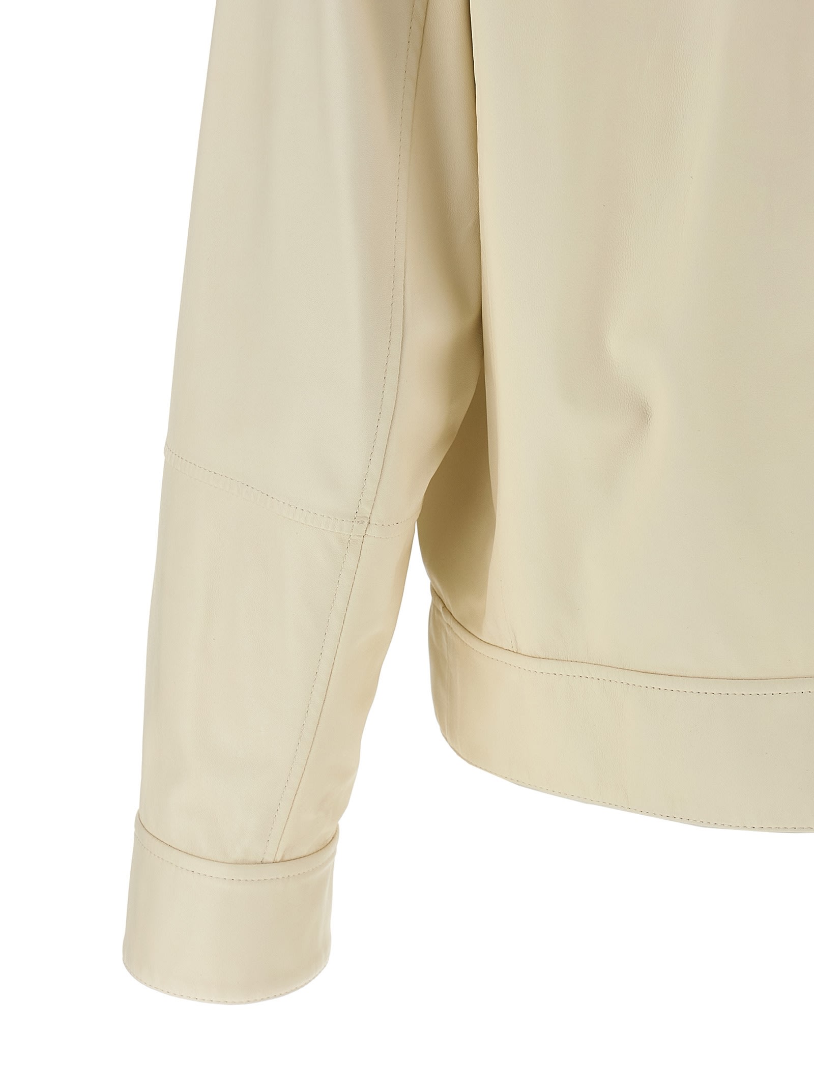Brunello Cucinelli Reversible Leather Bomber Jacket