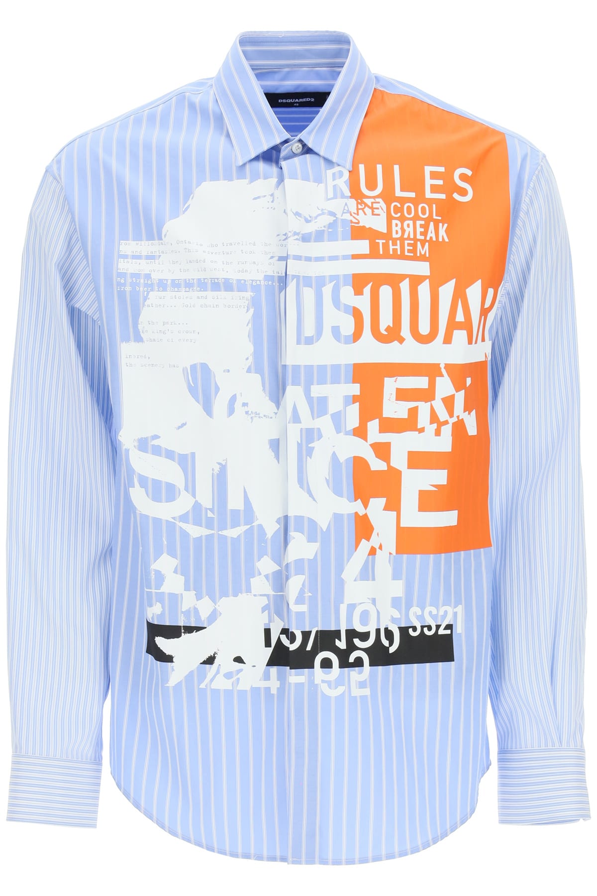 DSQUARED2 PUNK GRAPHIC PRINT SHIRT,S71DM0473 S53572 001B