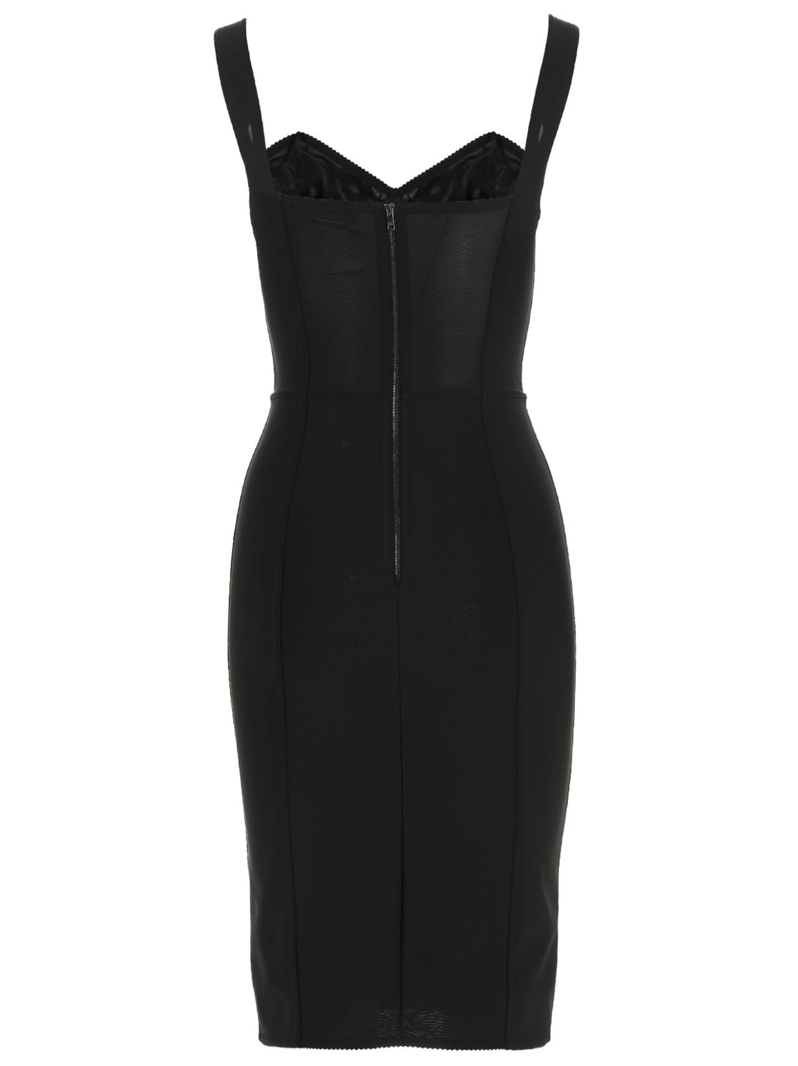 Shop Dolce & Gabbana Corsetteria Bustier Dress In Black