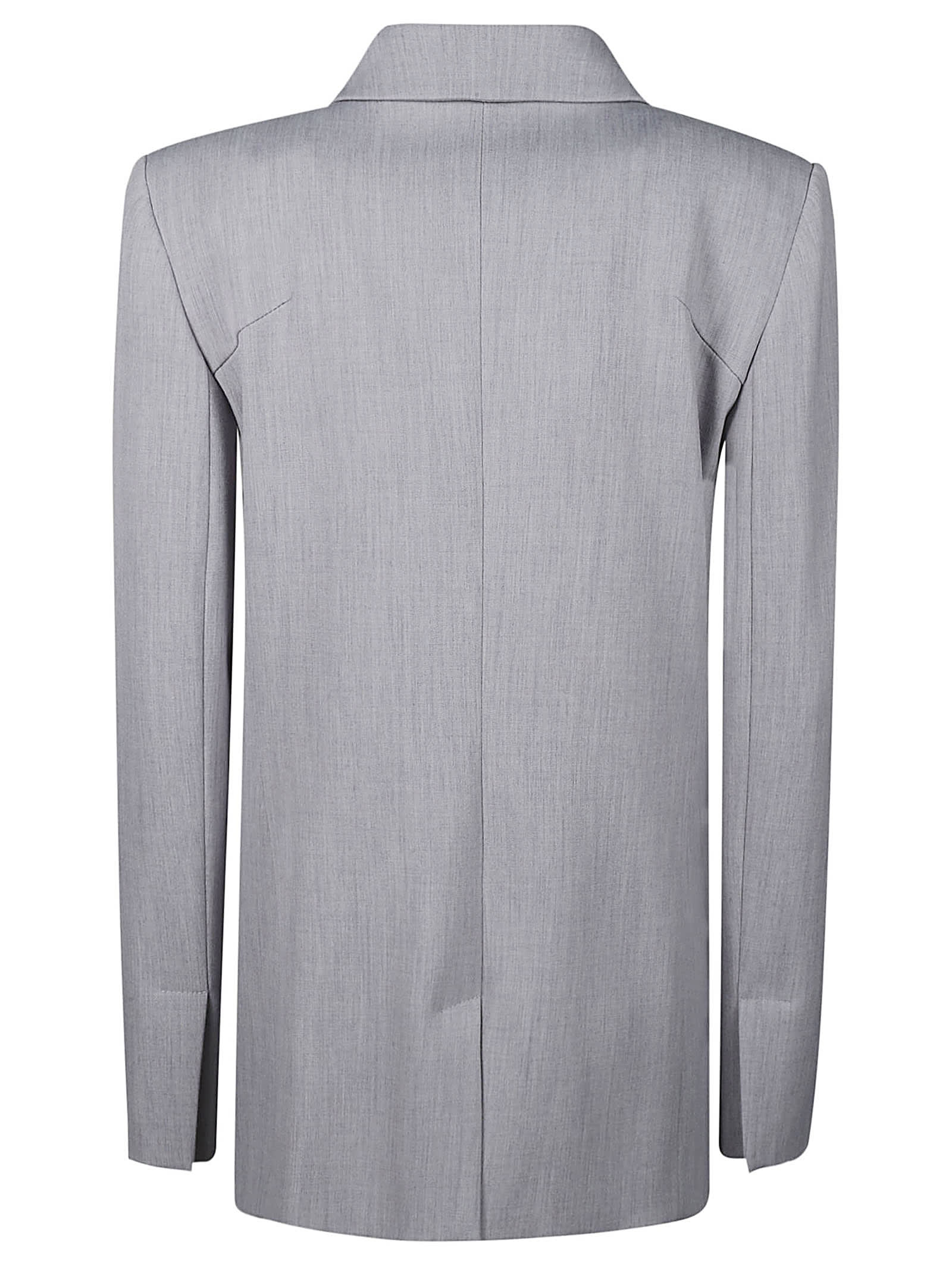 Shop Patrizia Pepe Blazer In Grigio Chiaro Melange