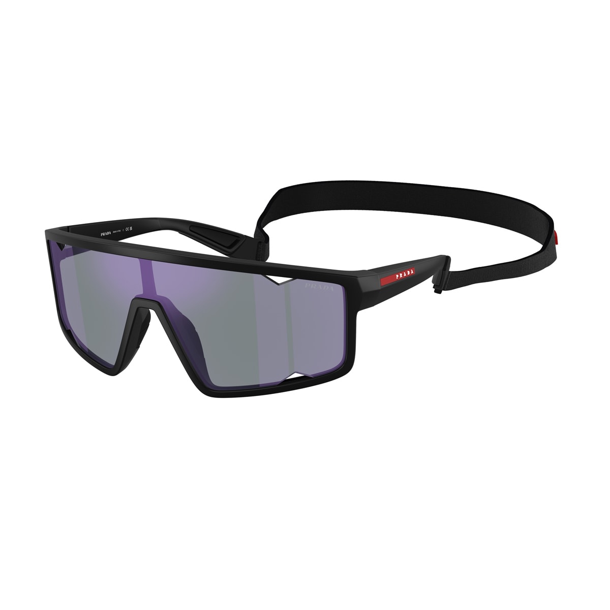 Prada Ps A03s 141mm Mirrored Rectangular Sunglasses