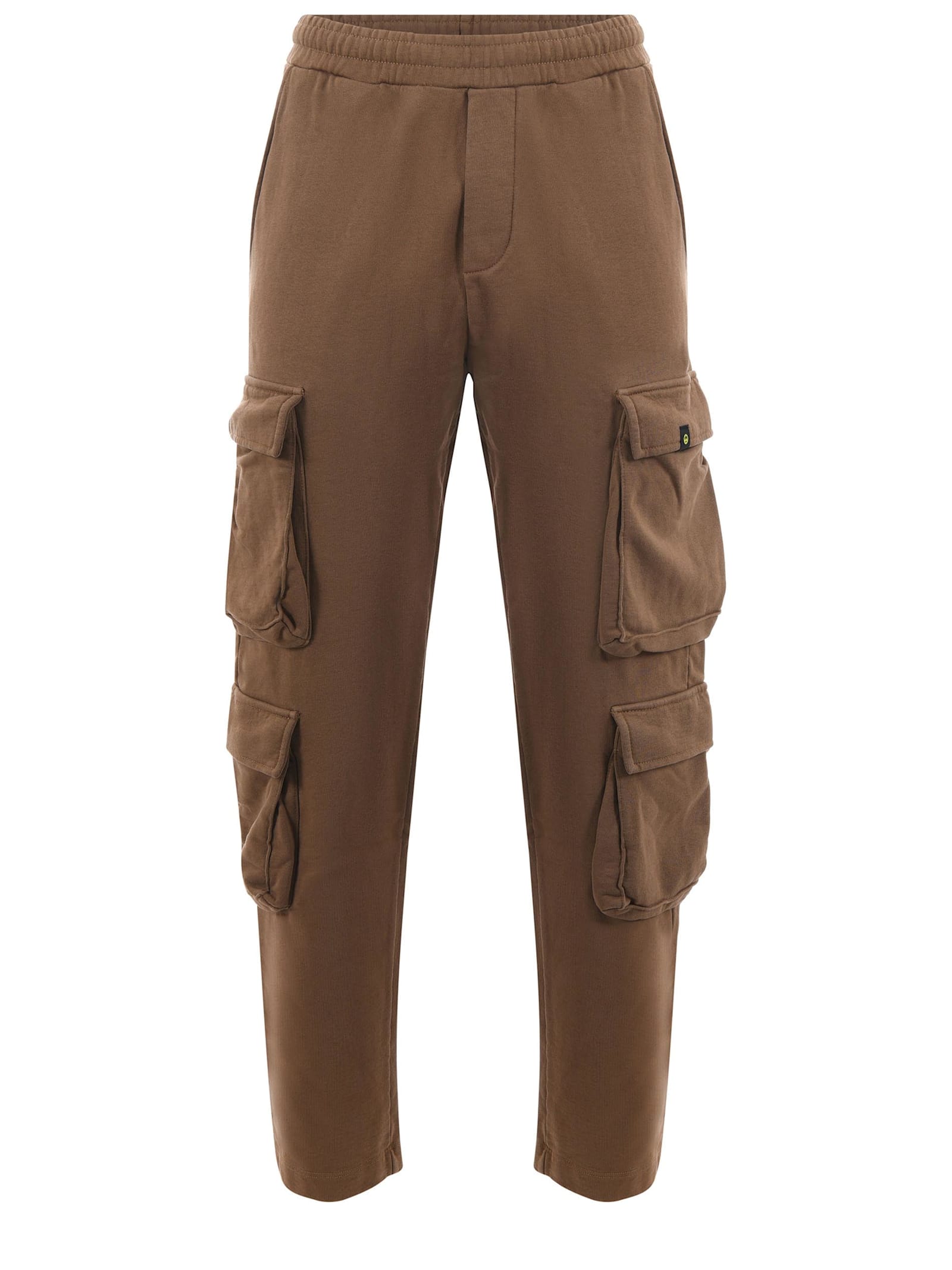 Shop Barrow Cargo Jogging Trousers In Cotton In Brown