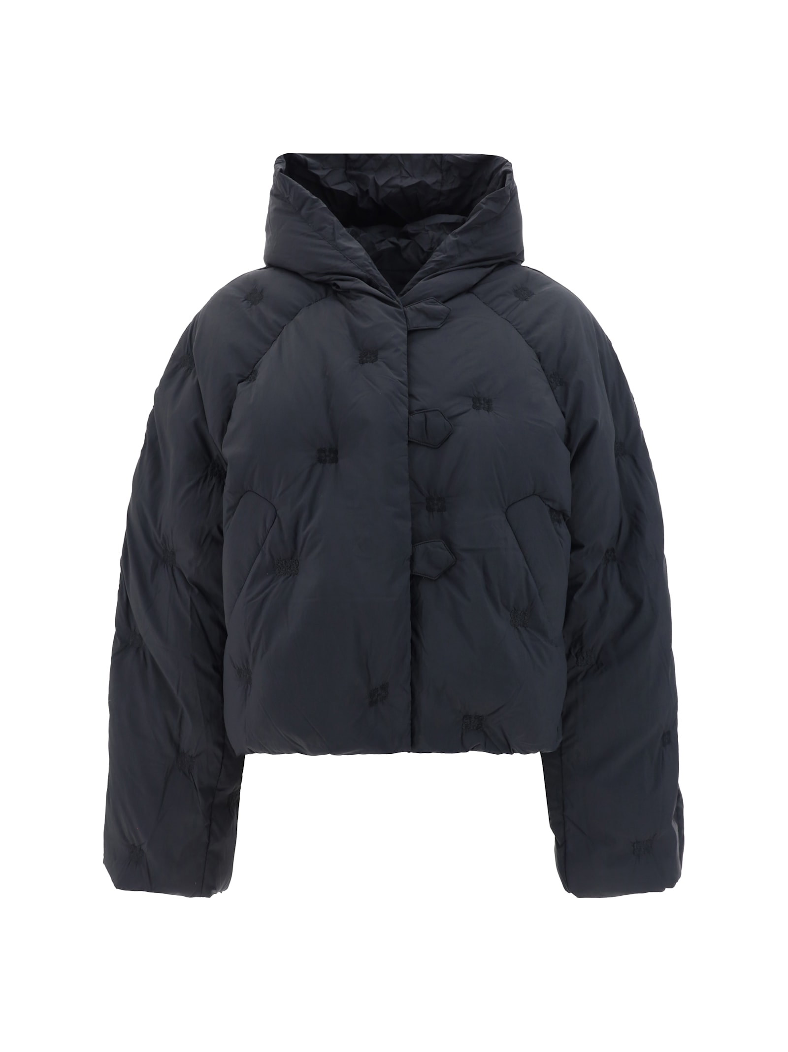 nylon Tech Puffer Short Down Jacket