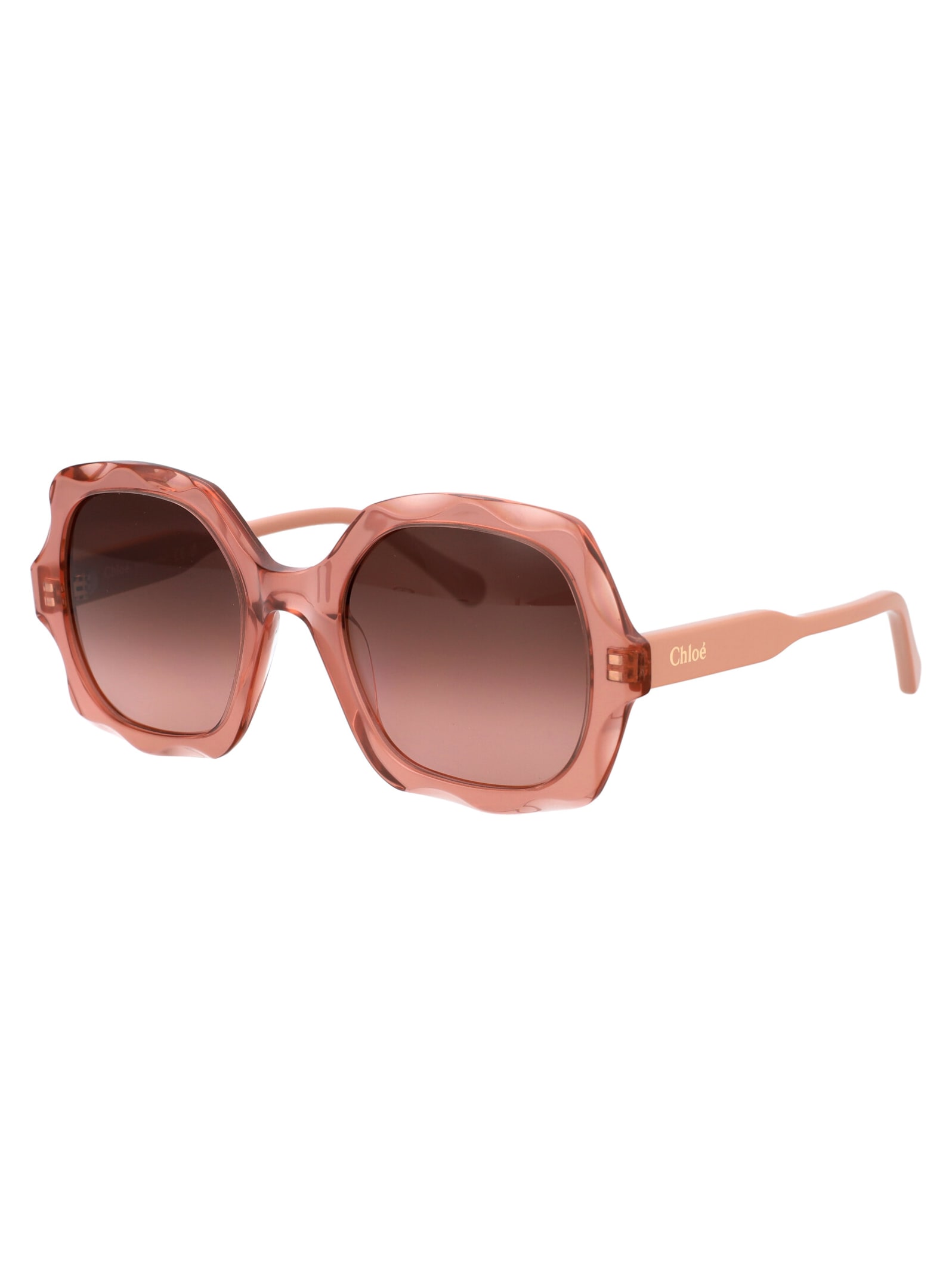 Shop Chloé Ch0226s Sunglasses In 003 Brown Pink Copper