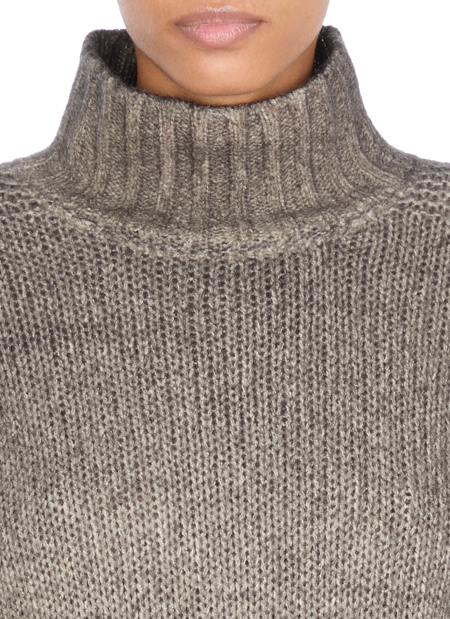 Avant Toi Cashmere Blend High Neck Sweater In Gray