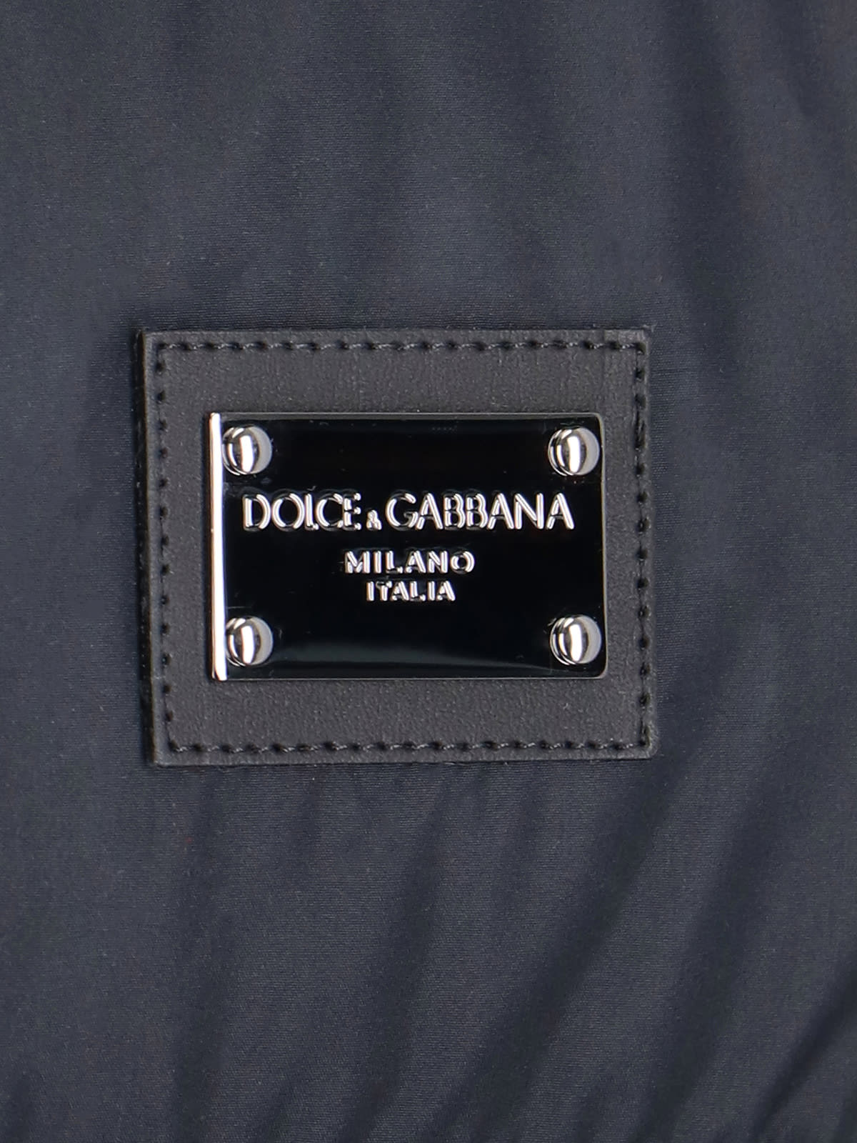 Dolce & Gabbana Giubbotto Imbottito Con Cappuccio In Black