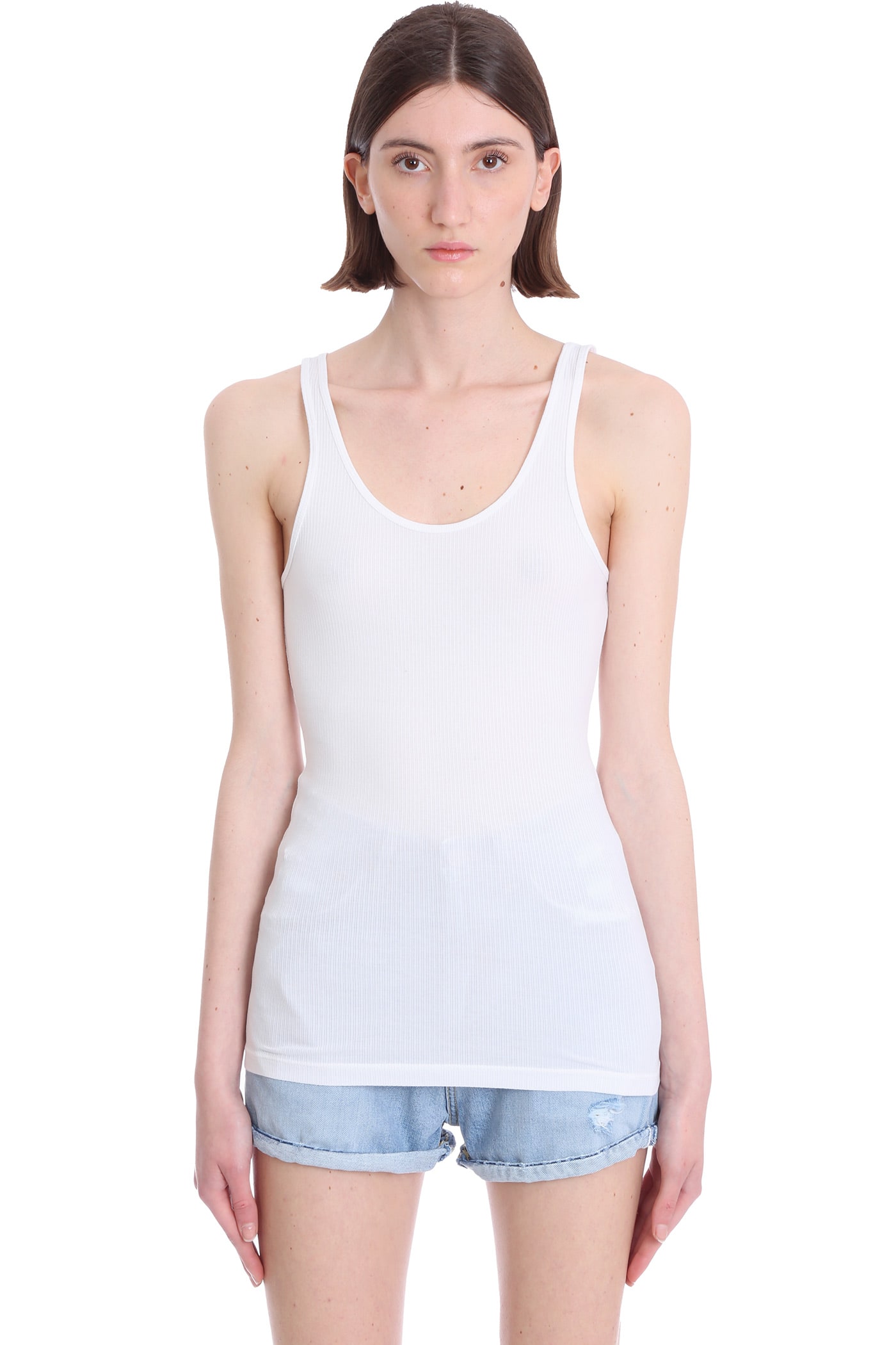 James Perse The Daily Ribbed Stretch-cotton Tank In White