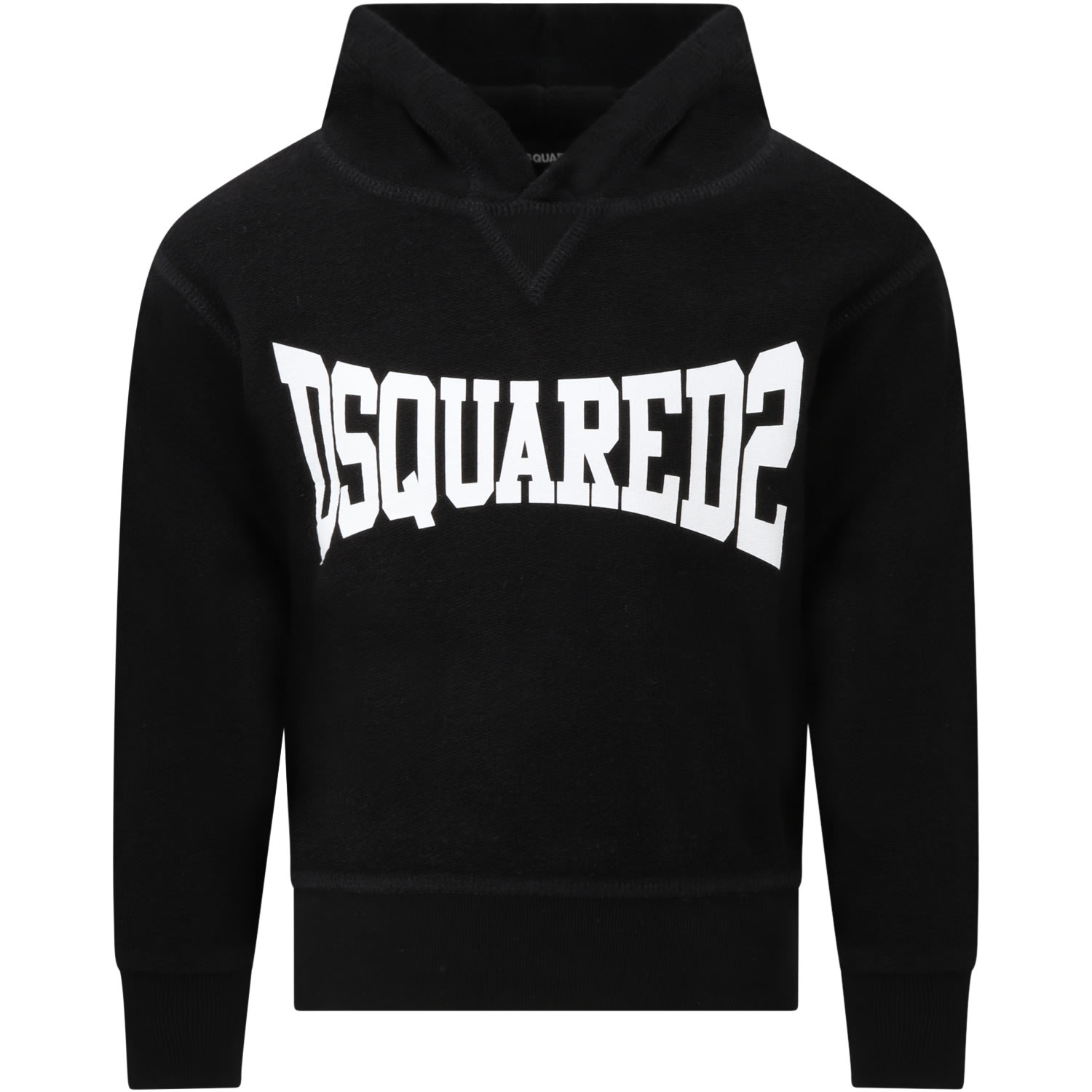 Dsquared2 Black Sweatshirt For Kids With Logo
