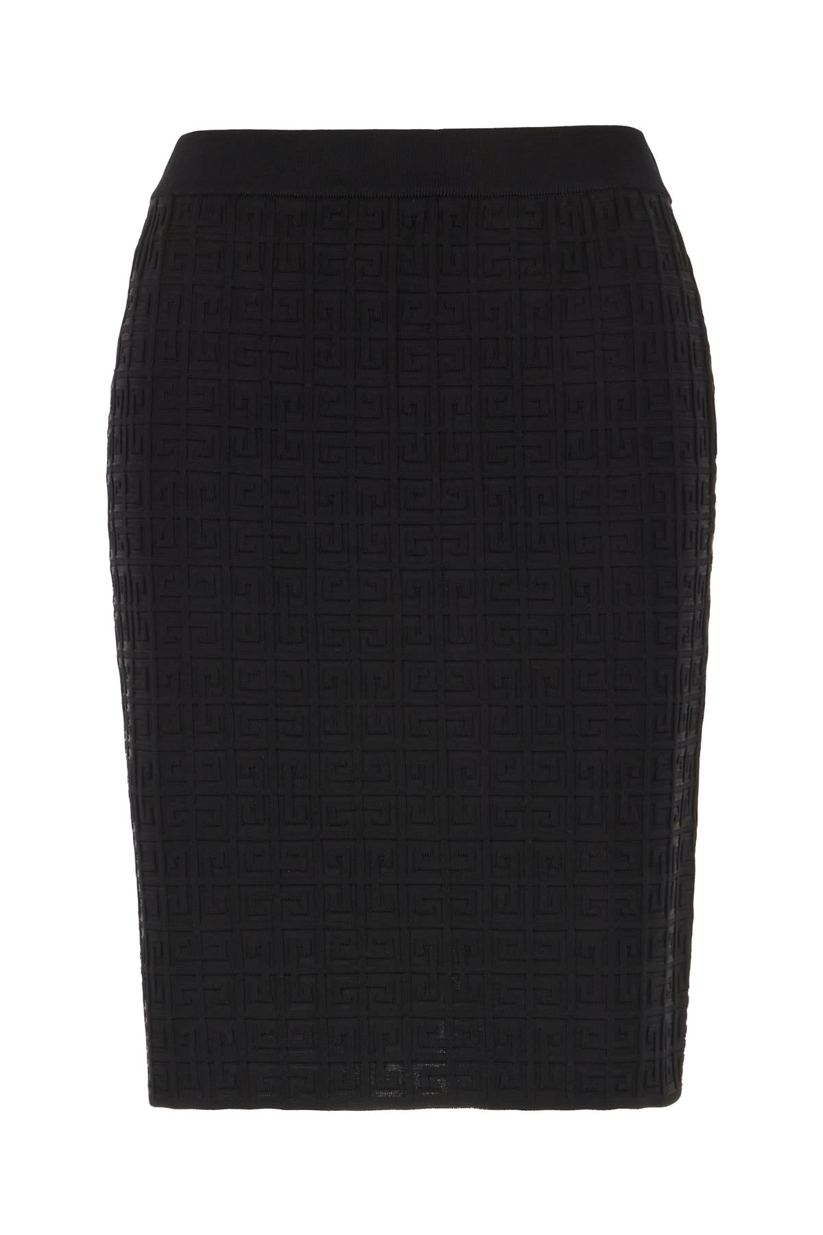 Shop Givenchy Black Stretch Viscose Blend Skirt In 001