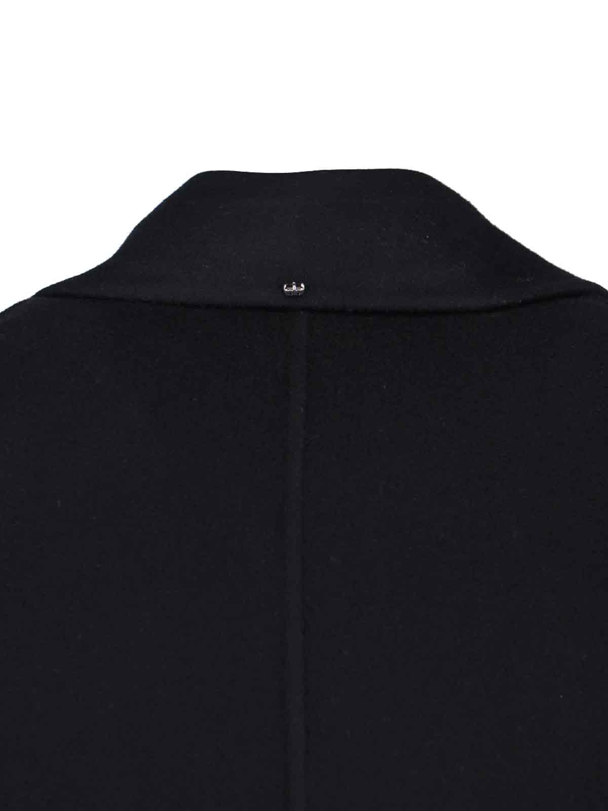 Sportmax Tie-cord Detail Single-breasted Coat In Black