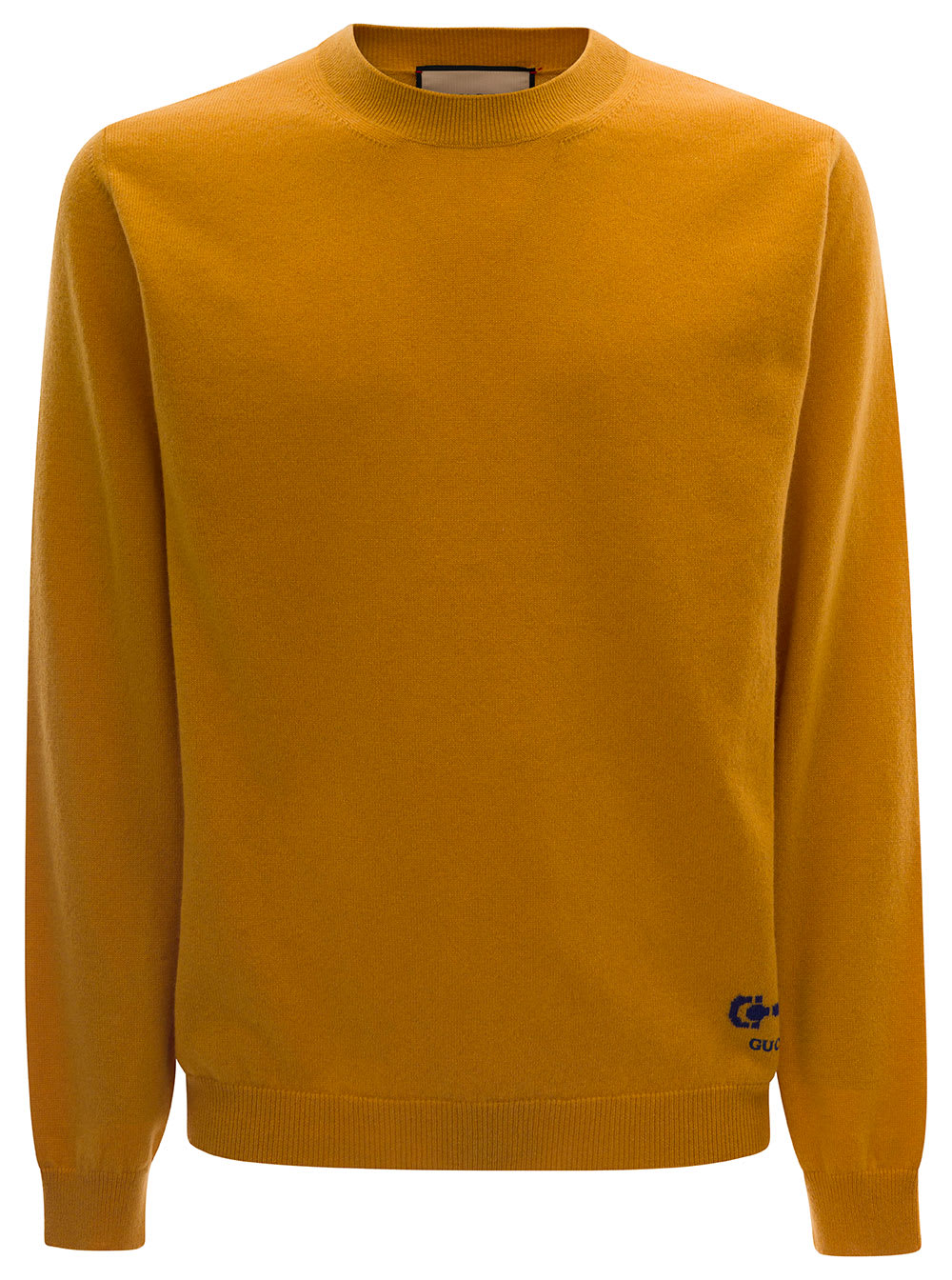 GUCCI YELLOW CREWNECK PULL IN CASHMERE MAN