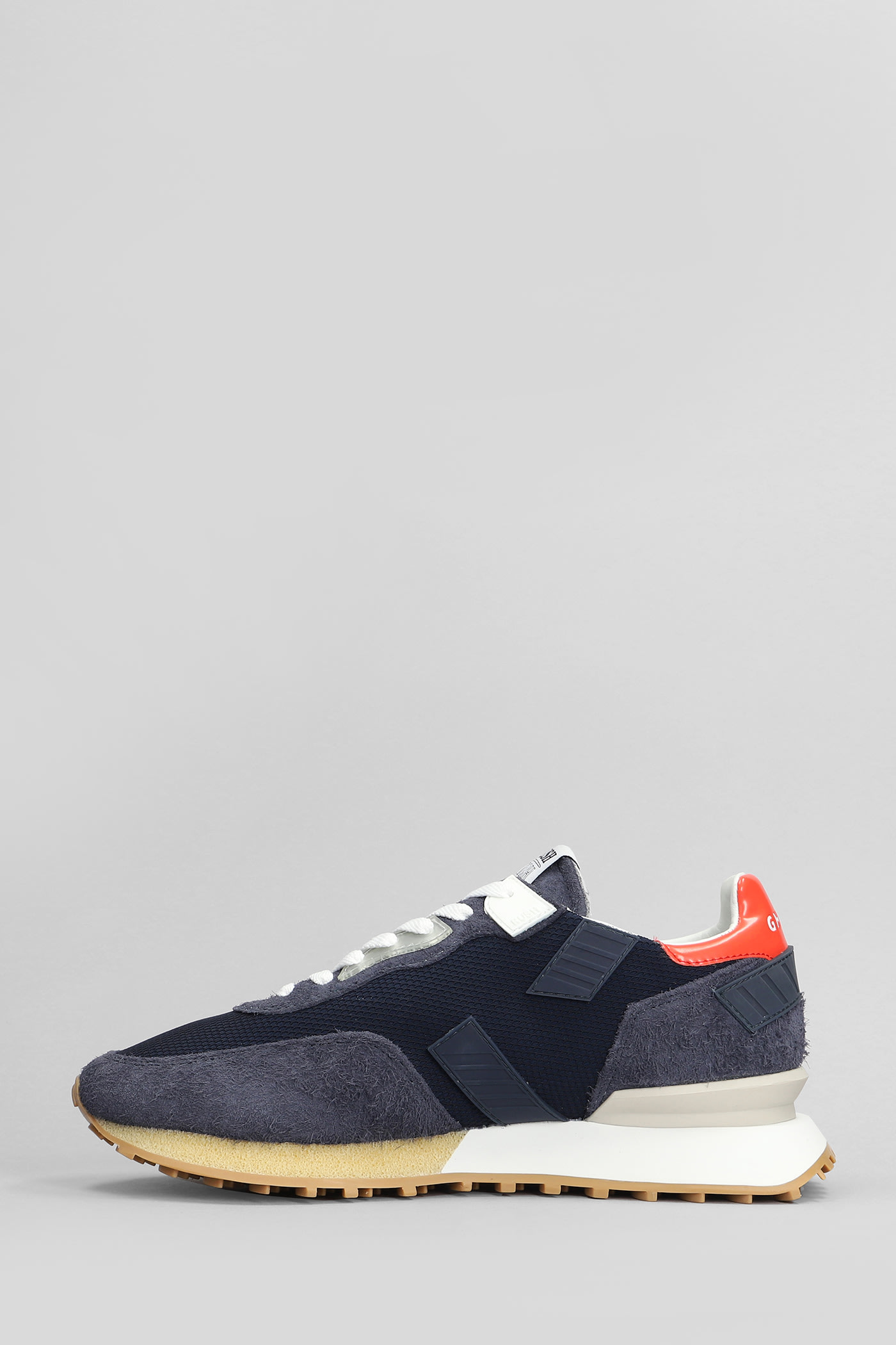 Shop Ghoud Rush Groove Sneakers In Blue Suede And Fabric
