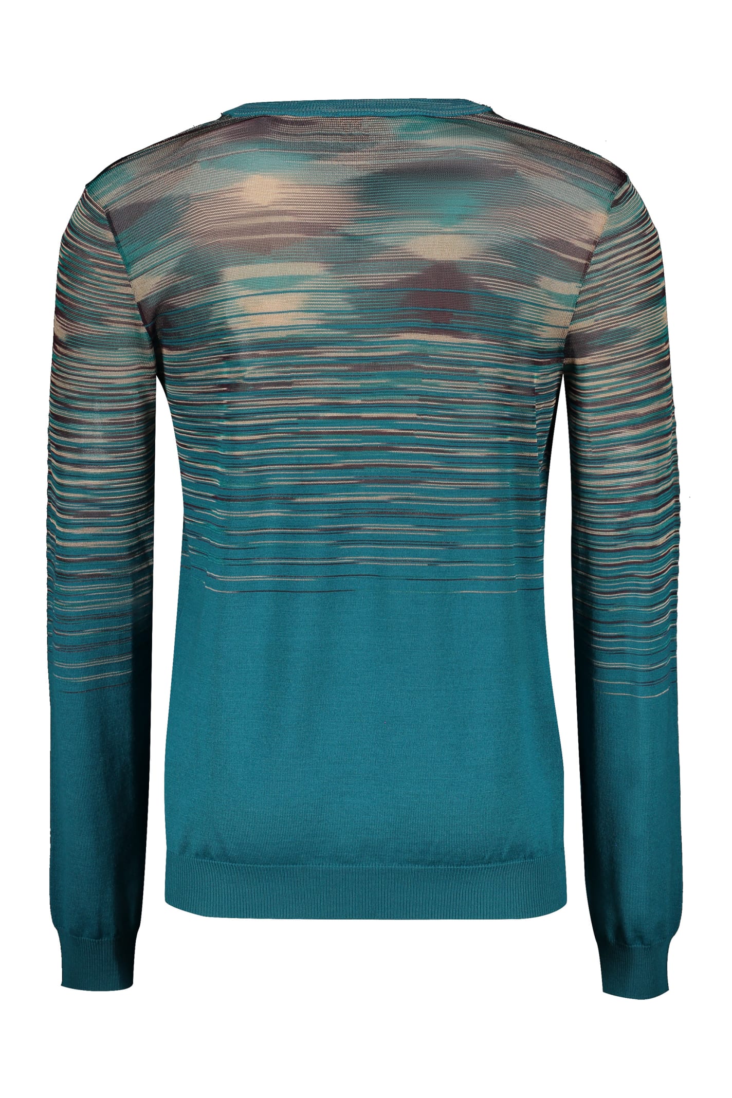 Shop Missoni Wool V-neck Sweater In Green