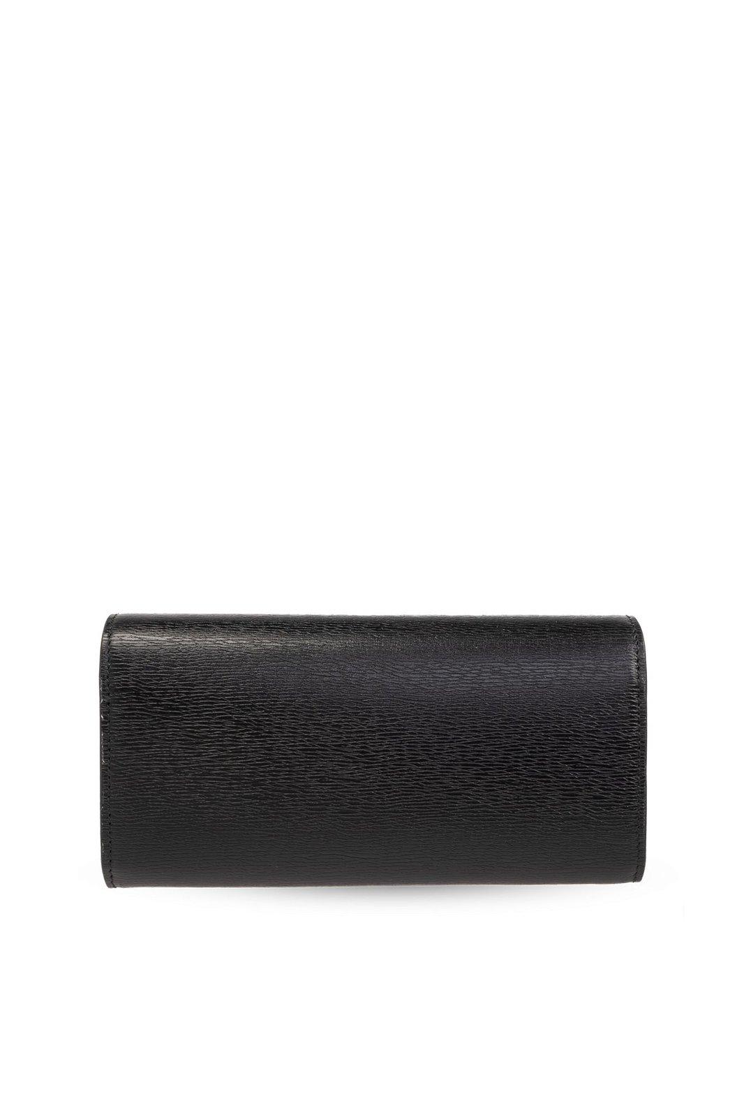 Shop Gucci Logo Plaque Continental Wallet In Nero