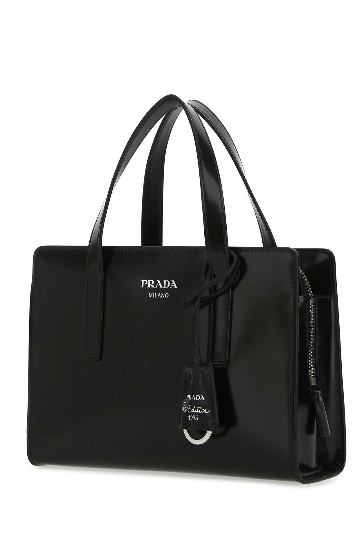 Shop Prada Black Leather Re-edition 1995 Handbag In F0002