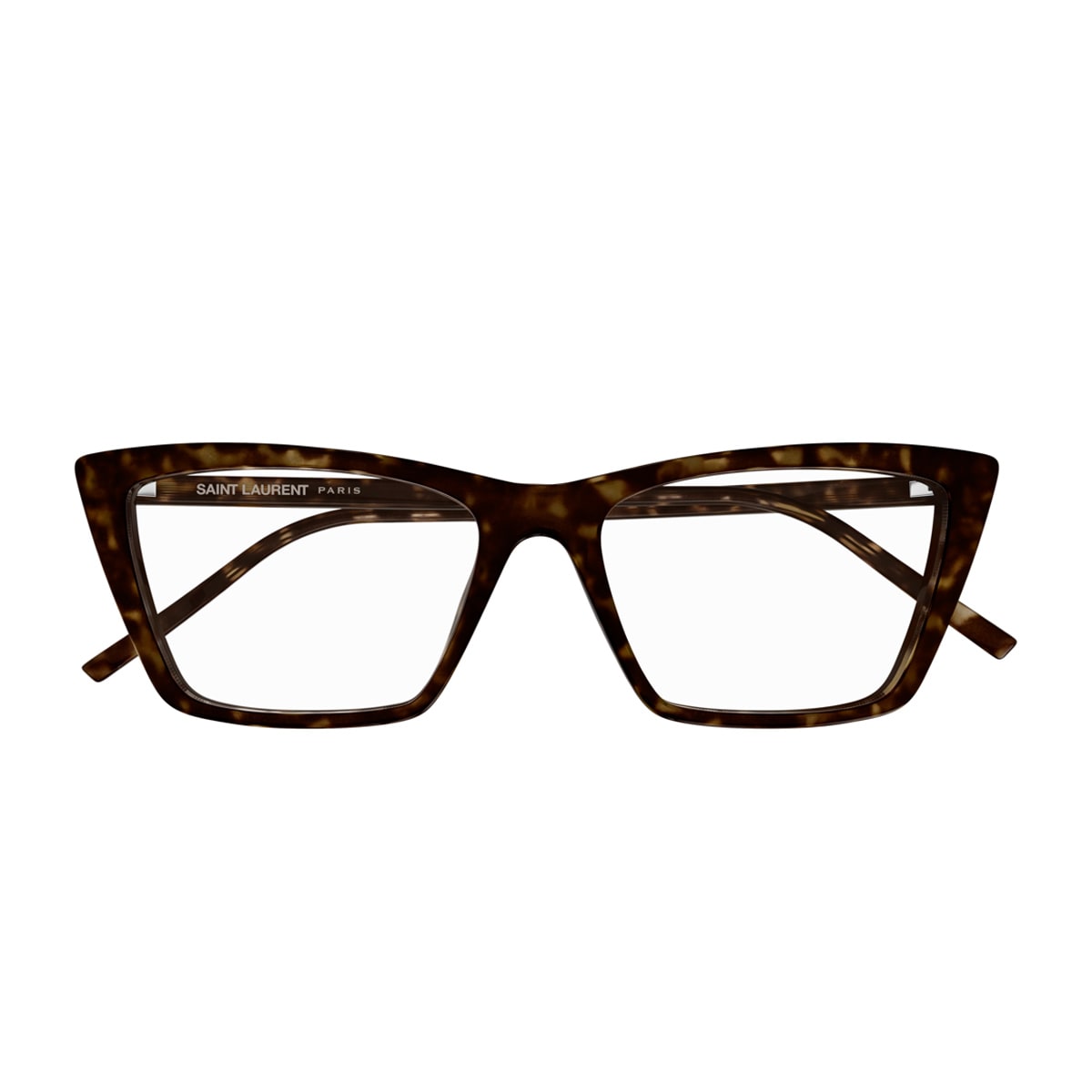 Saint Laurent Sl 737 Mica Thin Opt Linea Sl Logo 002 Havana Glasses In Brown