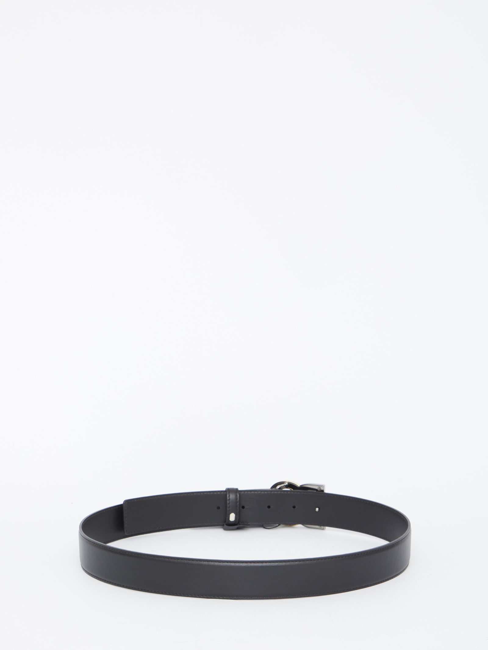 Shop Dolce & Gabbana Dg Logo Belt In Black