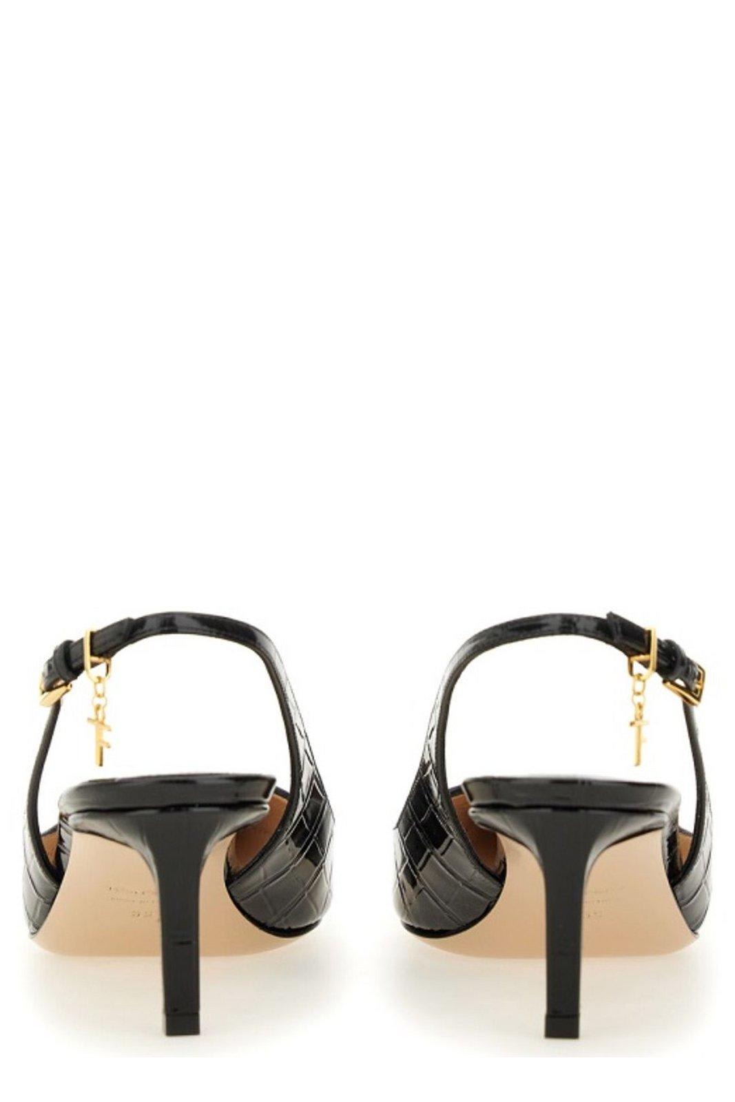 Shop Tom Ford Pointed-toe Slingback Pumps In Black