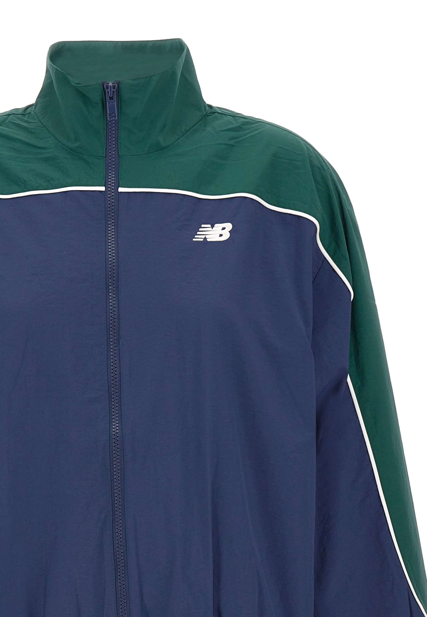 Shop New Balance Sportswears Greatest Hits Jacket In Blue/green