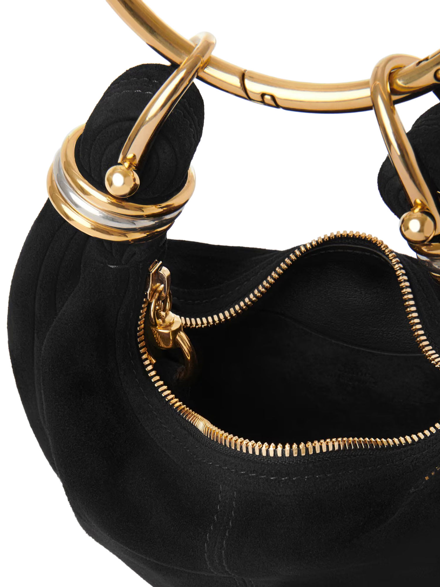 Chloé Bracelet Suede Crossbody Bag In Black